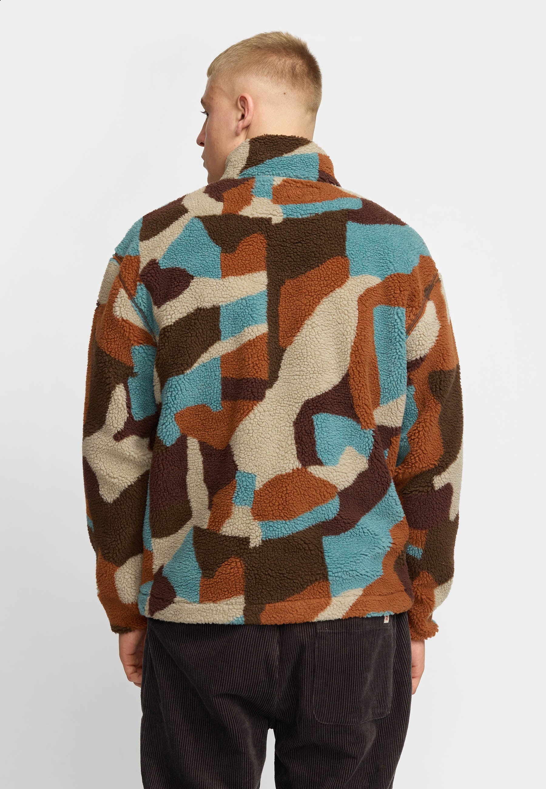 Revolution Printed Teddy Jacket Fleece Brown