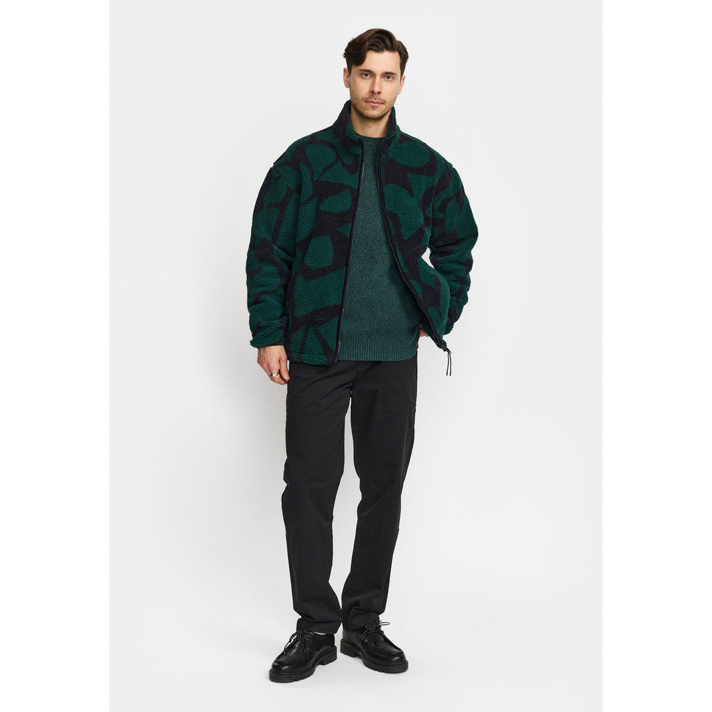 Revolution Printed Teddy Jacket Fleece Darkgreen