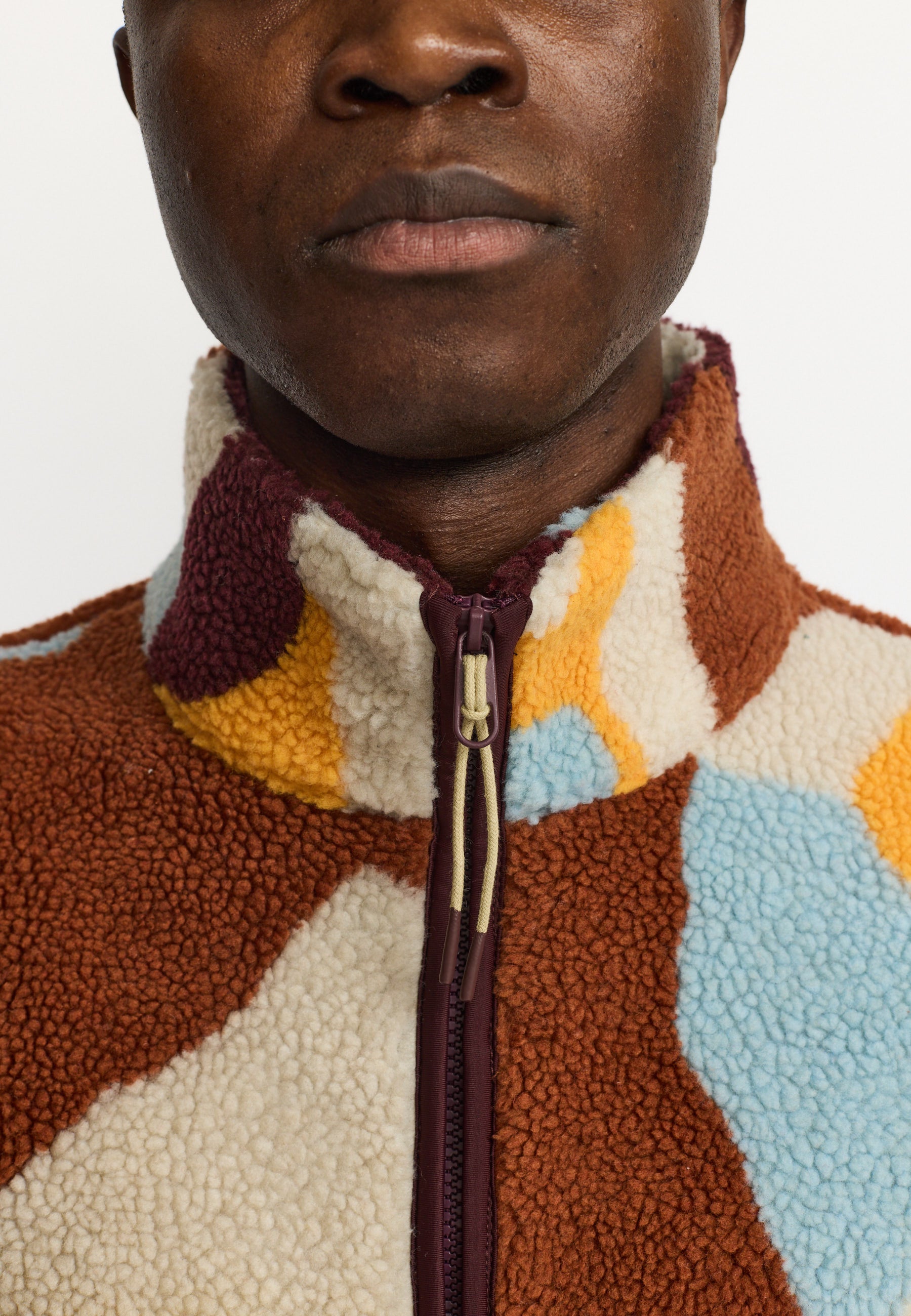 Revolution Printed Teddy Jacket Fleece Brown