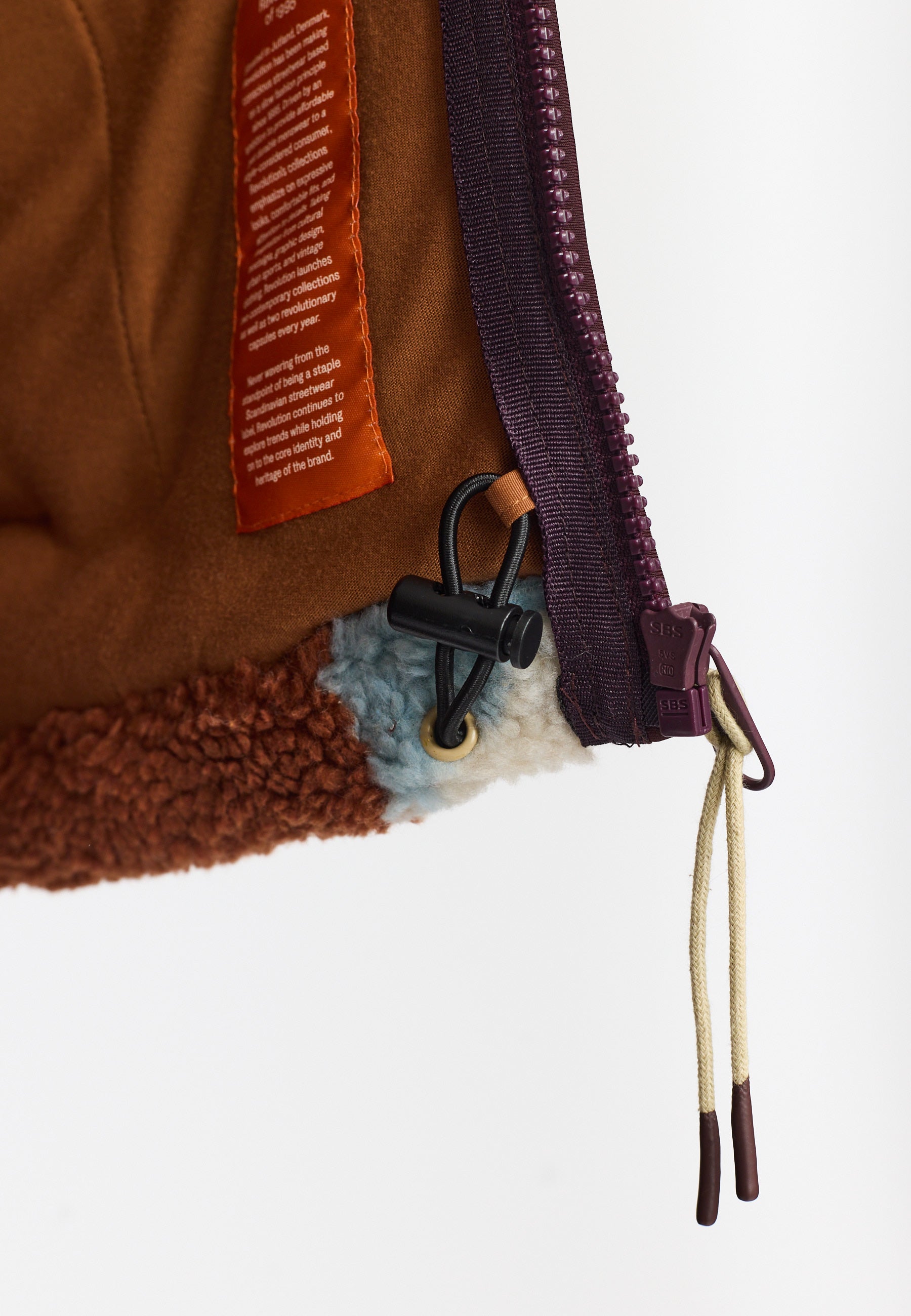 Revolution Printed Teddy Jacket Fleece Brown