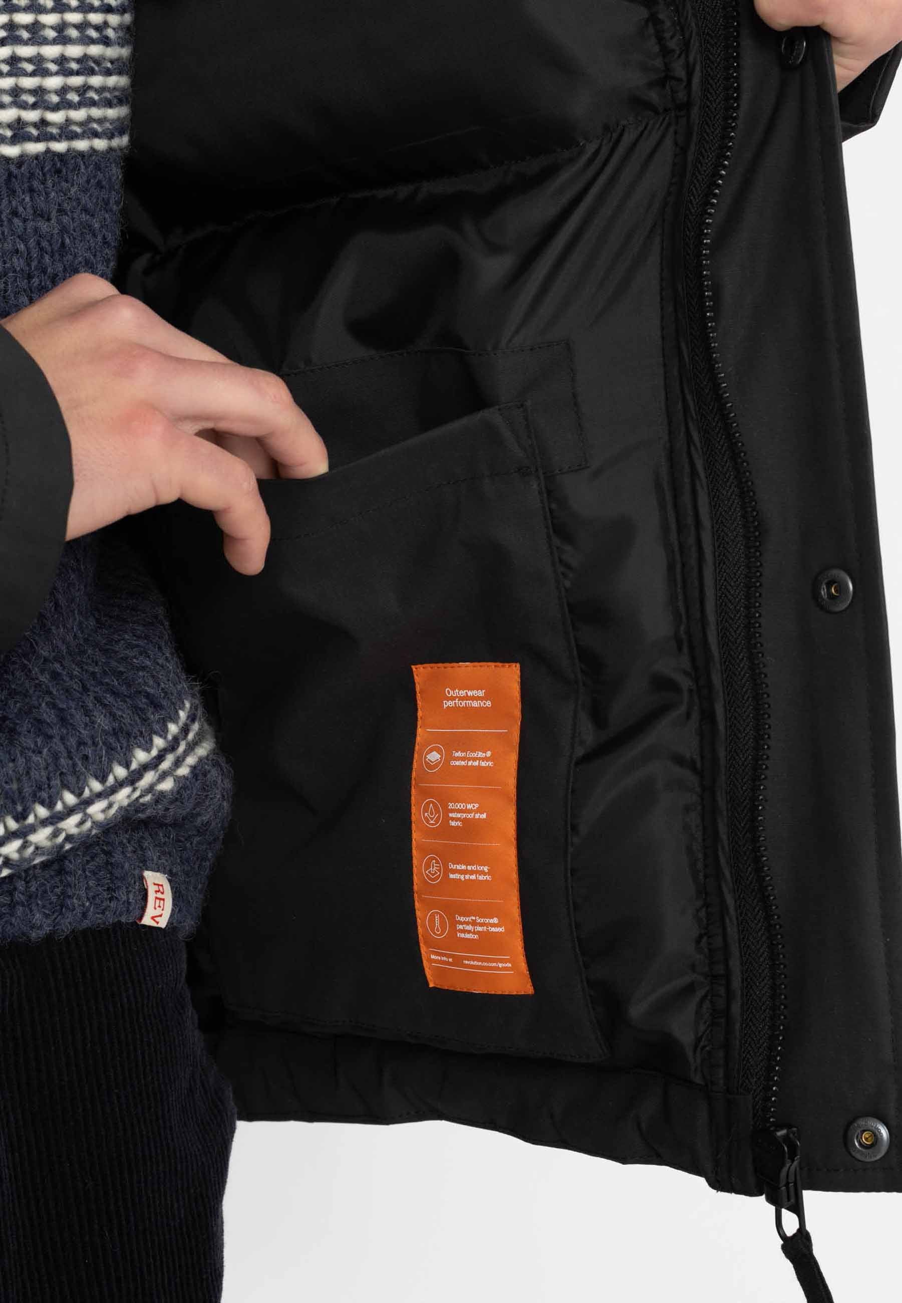 Revolution Puffer Jacket Winter Outerwear Black