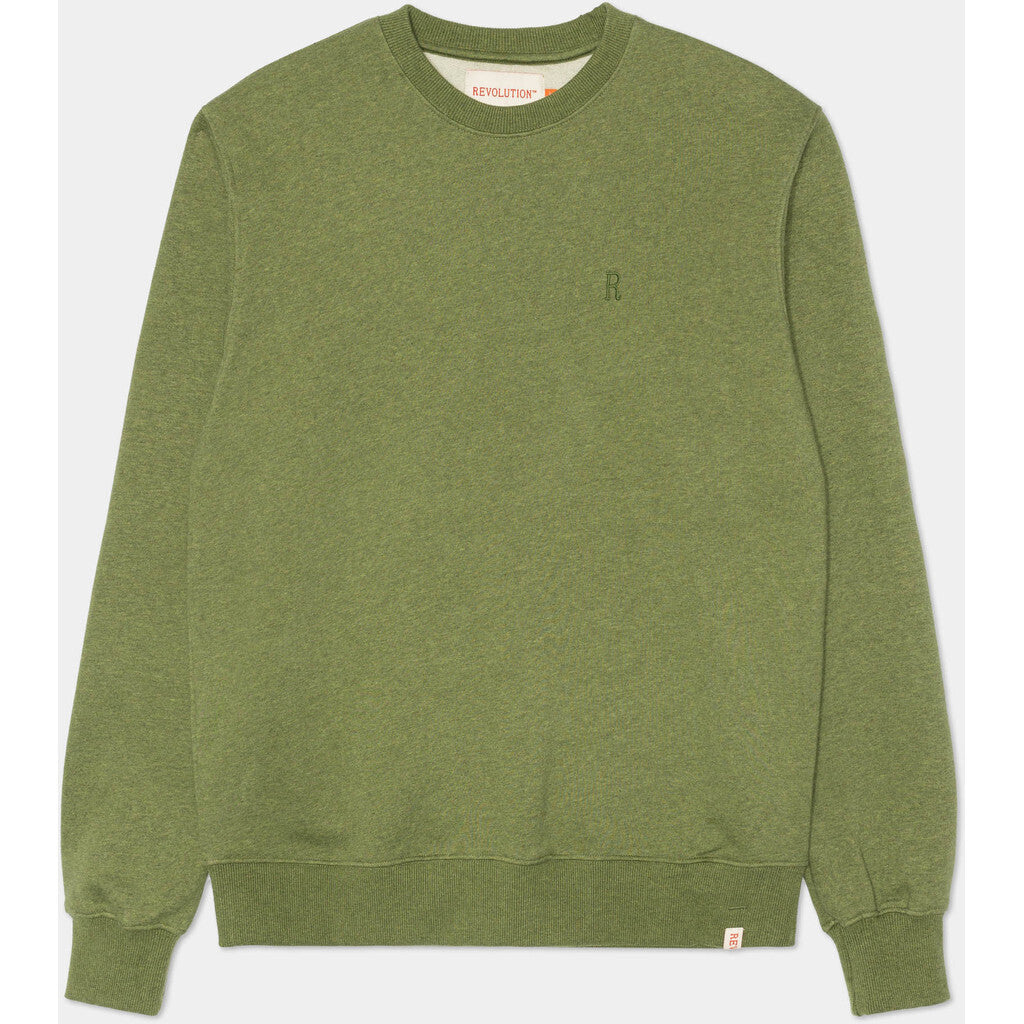 Revolution Regular Crewneck Sweatshirts Green-melange