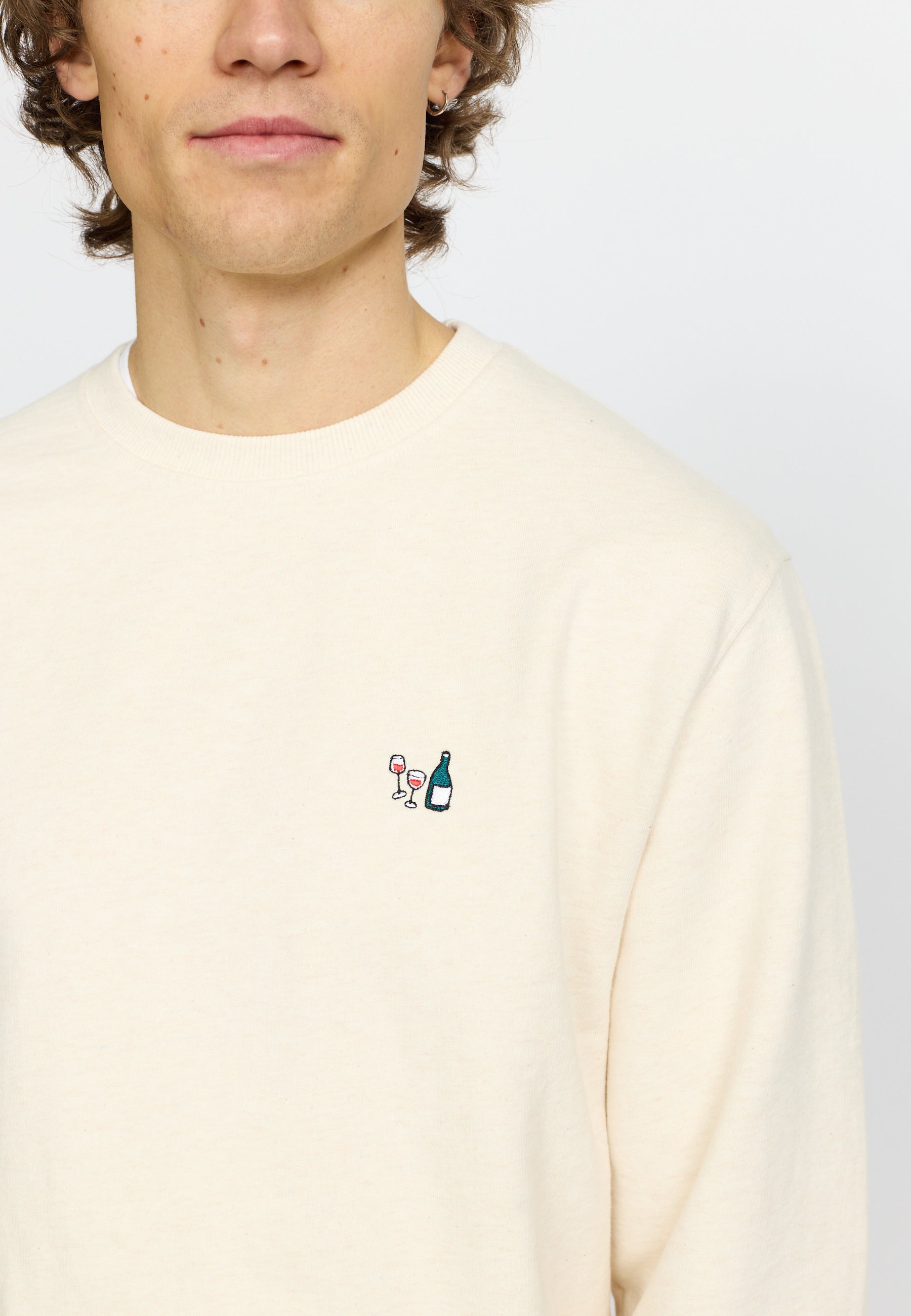 Revolution Regular Crewneck Sweatshirts Offwhite-melange