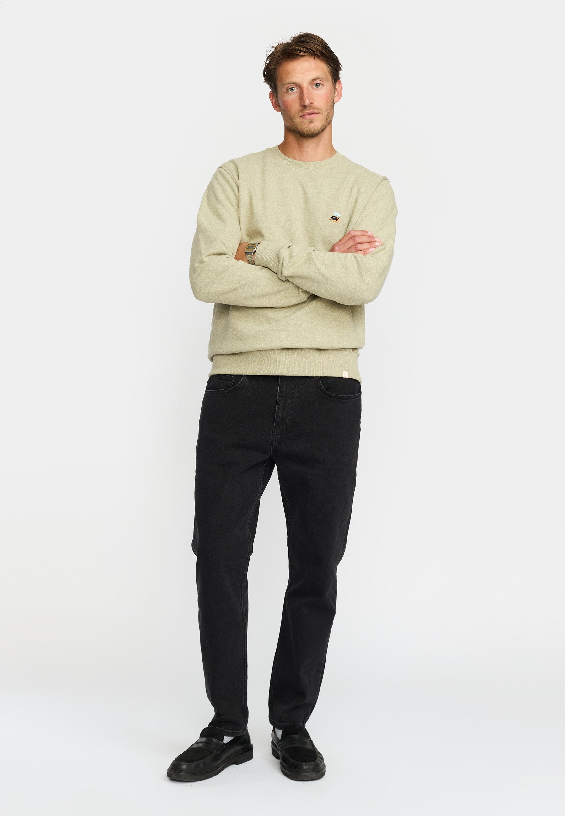 Revolution Regular Crewneck Sweatshirts Lightgreen