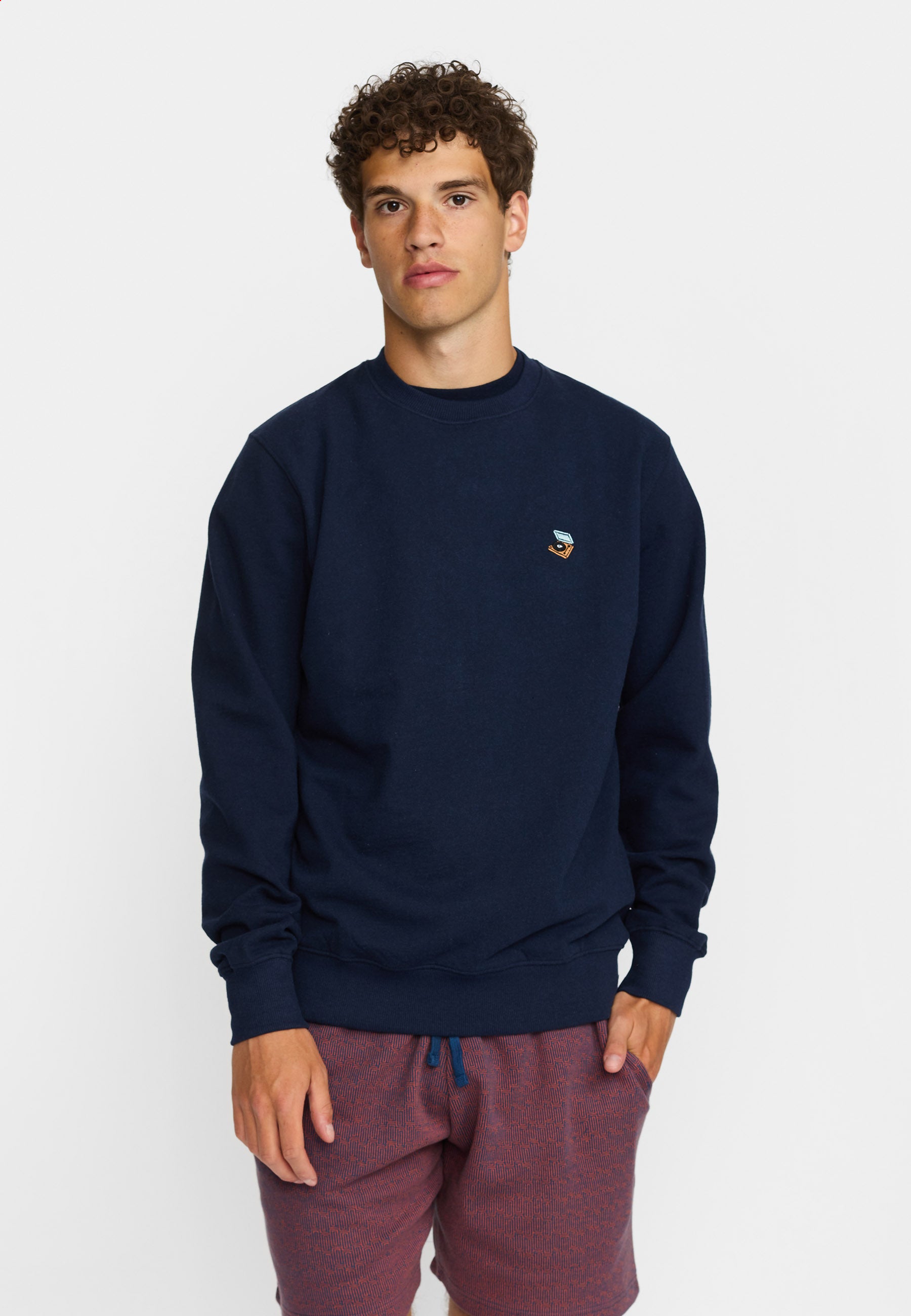 Revolution Regular Crewneck Sweatshirts Navy-melange