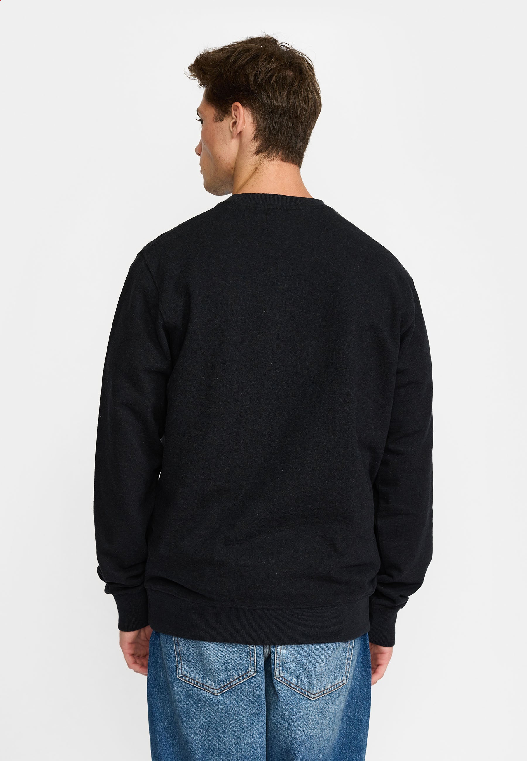 Revolution Regular Crewneck Sweatshirts Black-melange