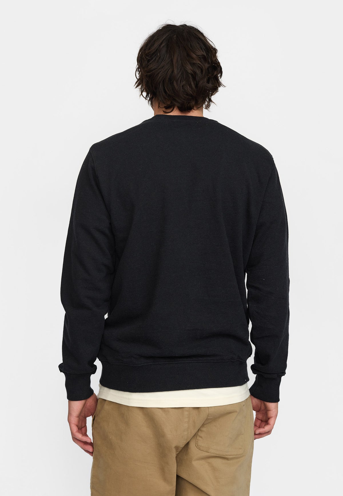 Revolution Regular Crewneck Sweatshirts Black-melange