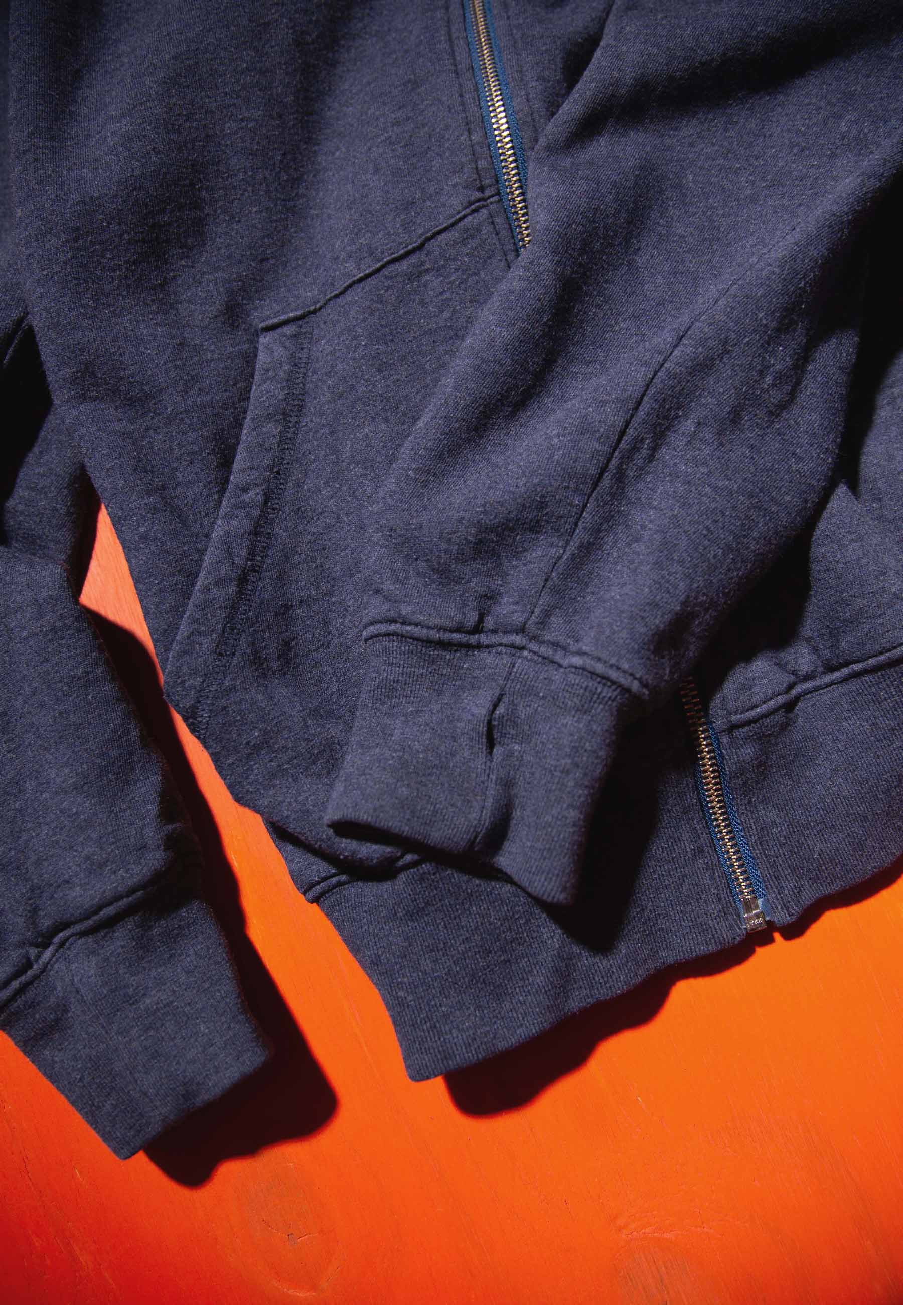 Revolution Regular Hoodie Vintaged Navy-melange