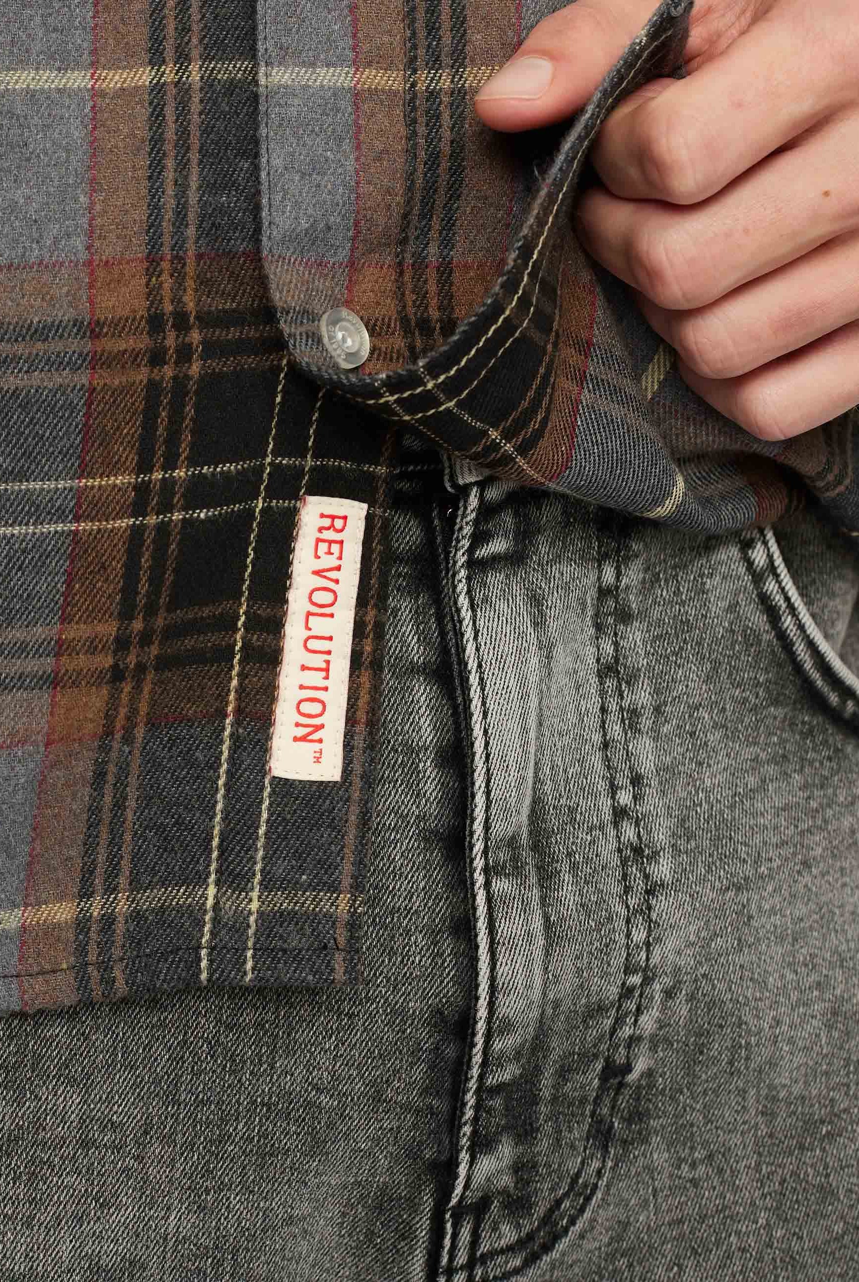 Revolution Regular Shirt Long-sleeve Shirts Black