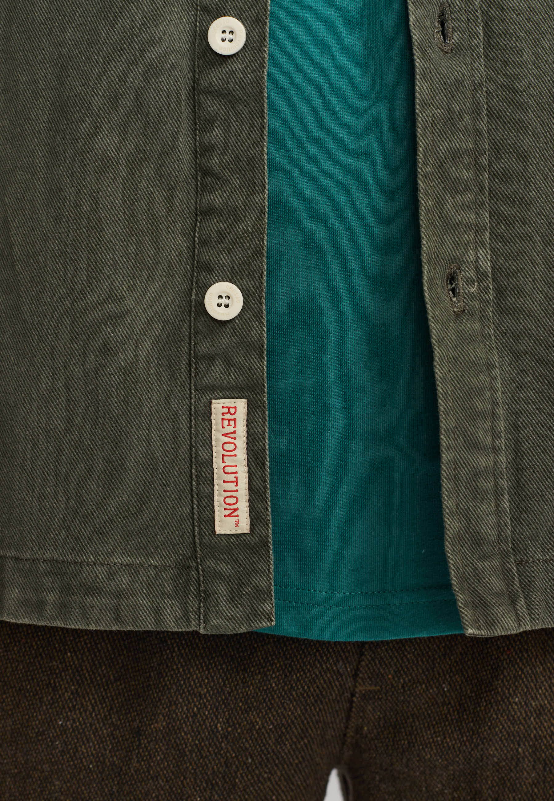 Revolution Shirt With Pocket Long-sleeve Shirts Darkgrey