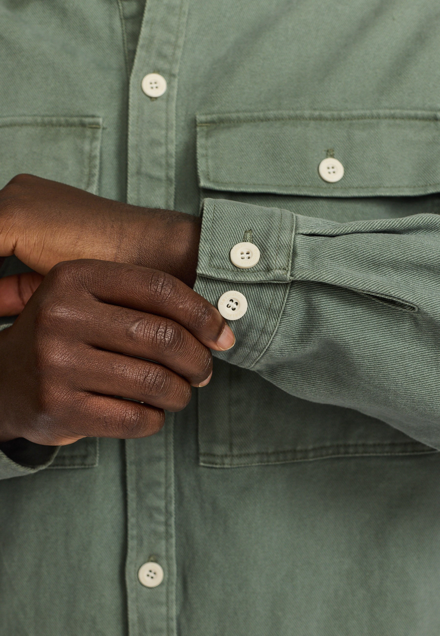 Revolution Shirt With Pocket Long-sleeve Shirts Green