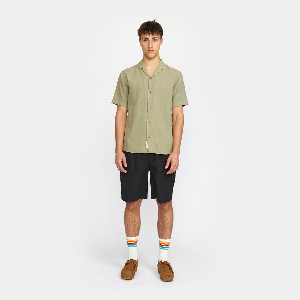 Revolution Short-sleeved Cuban Shirt Short-sleeve shirts Lightgreen