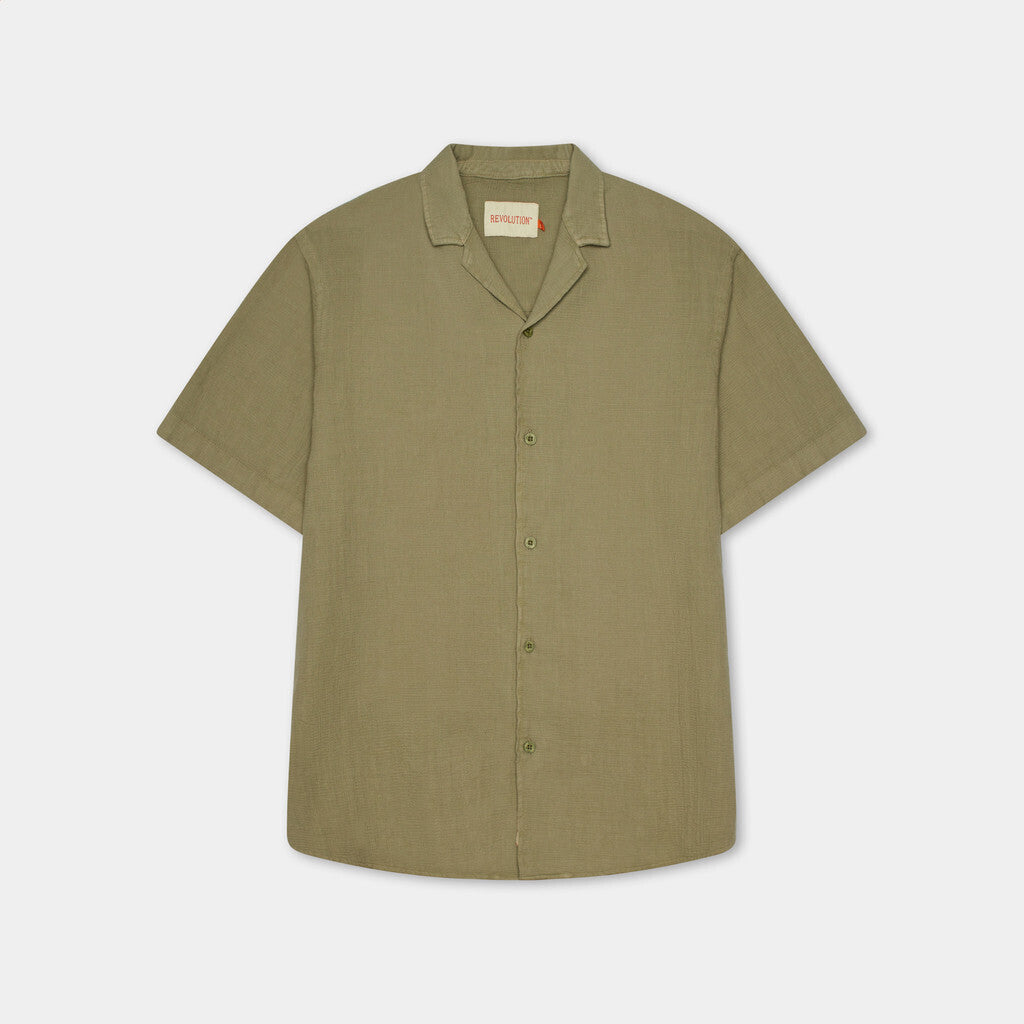 Revolution Short-sleeved Cuban Shirt Short-sleeve shirts Lightgreen