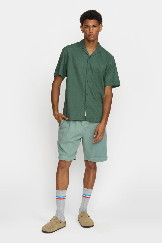 Revolution Short-sleeved Cuban Shirt Short-sleeve shirts Dustgreen