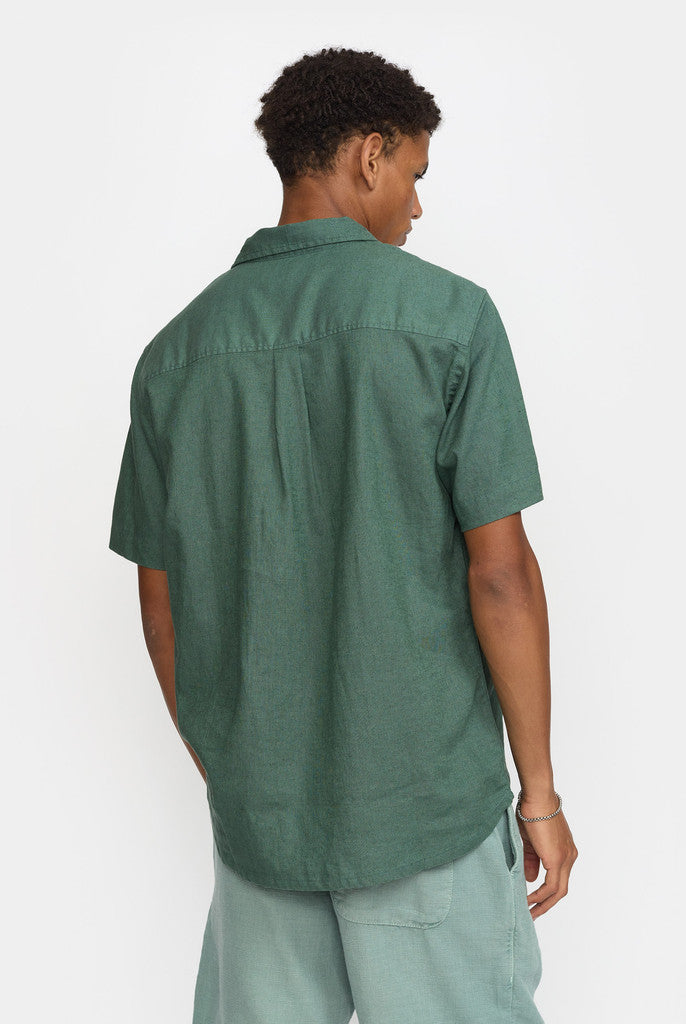 Revolution Short-sleeved Cuban Shirt Short-sleeve shirts Dustgreen