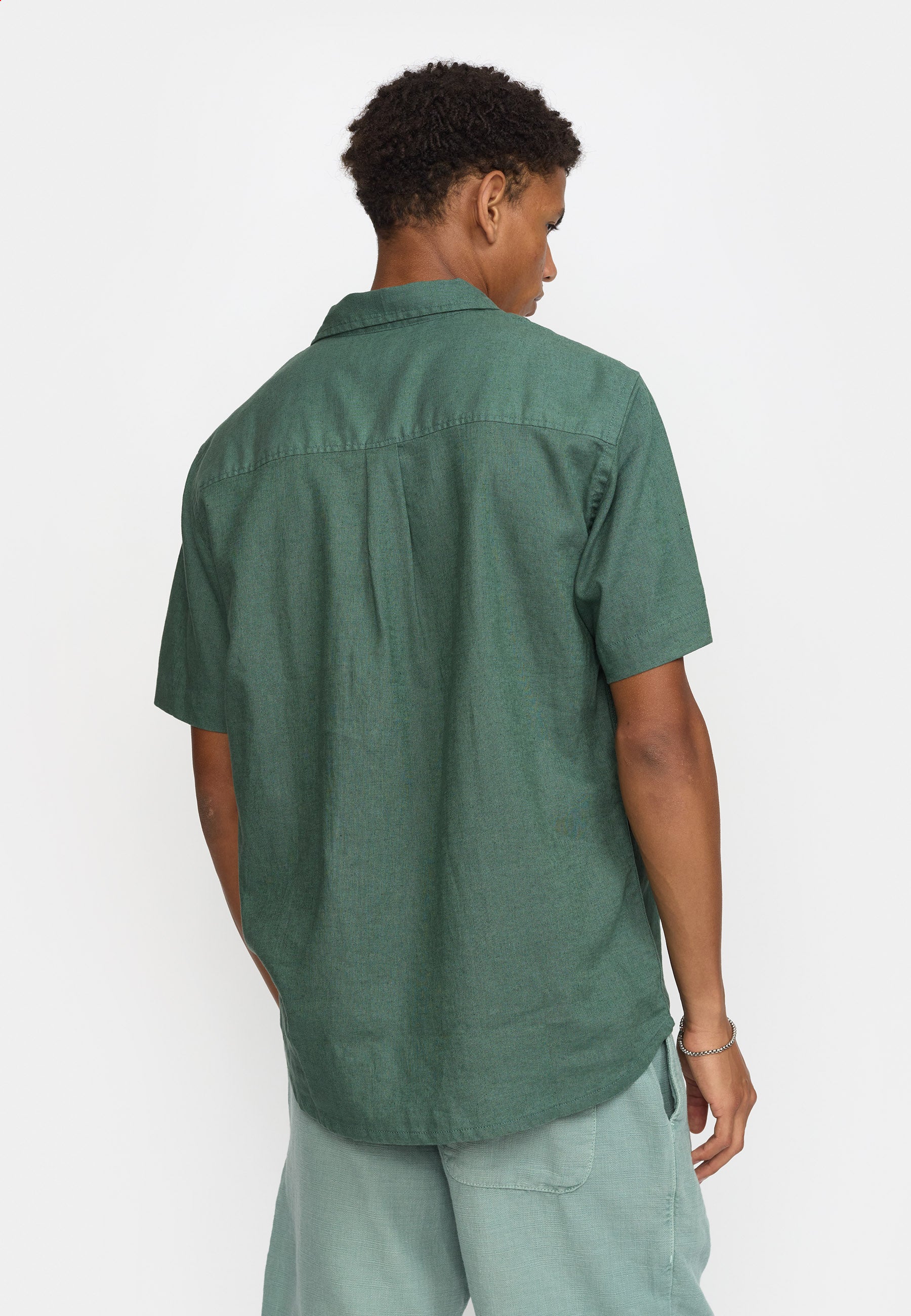 Revolution Short-sleeved Cuban Shirt Short-sleeve shirts Dustgreen