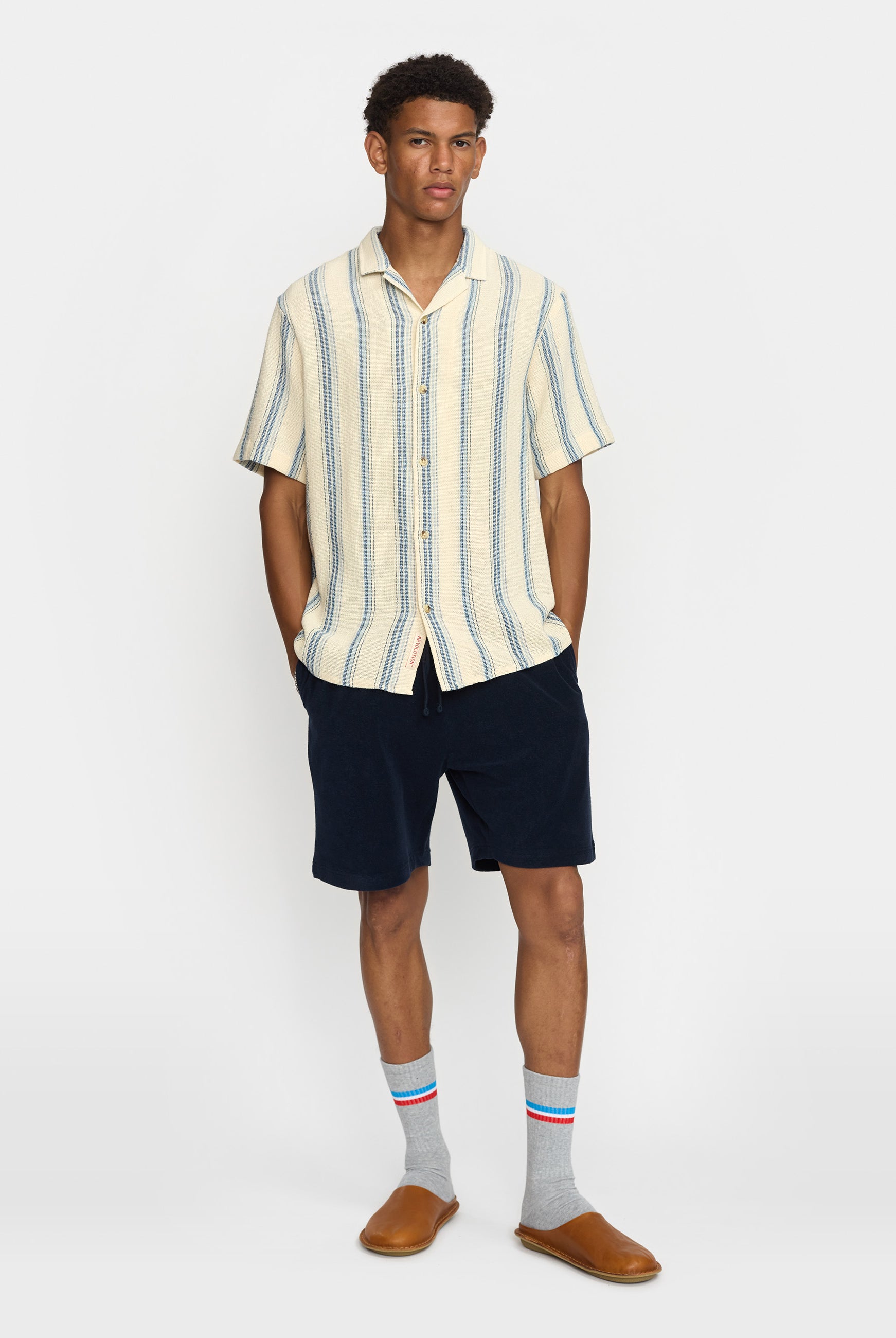 Revolution Short-sleeved Cuban Shirt Short-sleeve shirts Blue