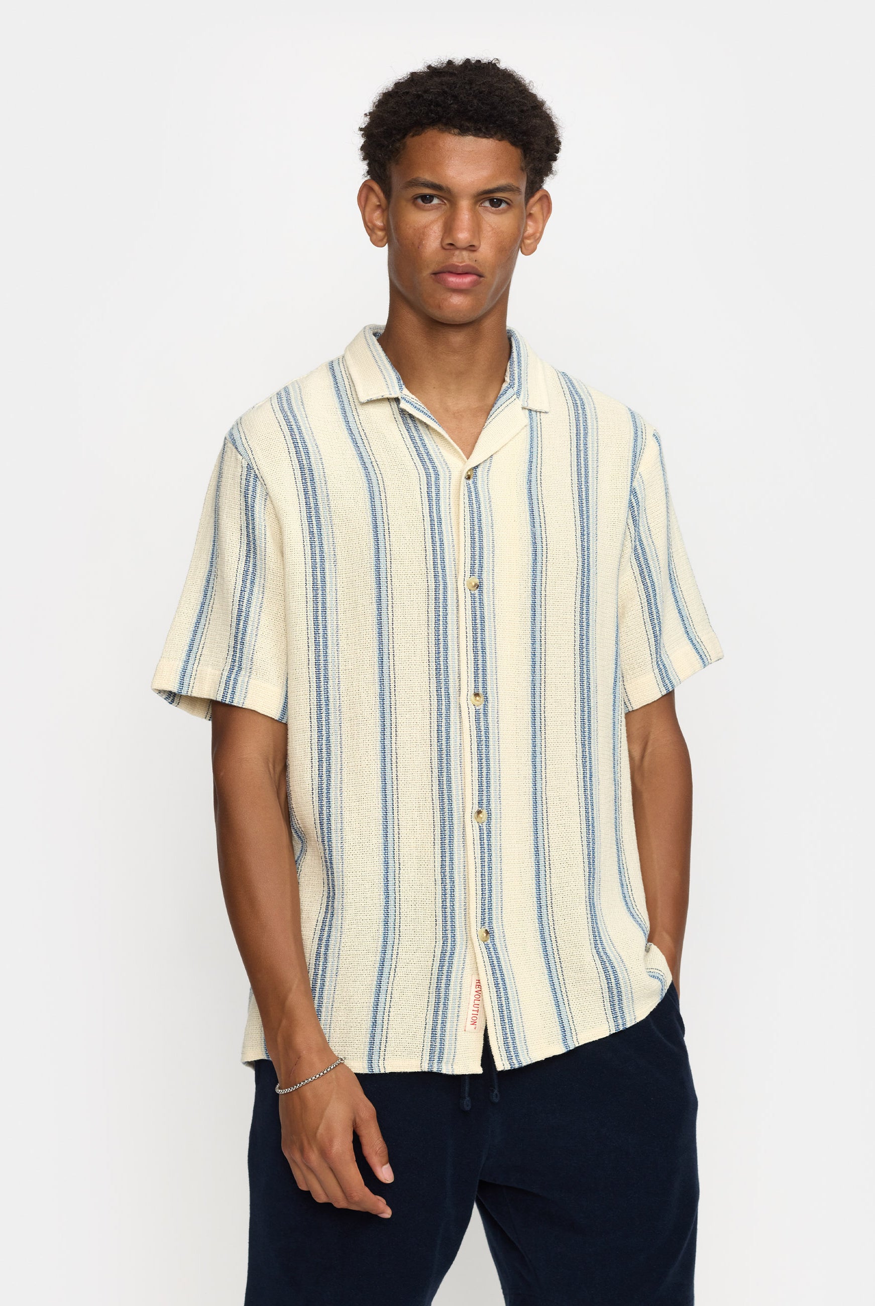 Revolution Short-sleeved Cuban Shirt Short-sleeve shirts Blue