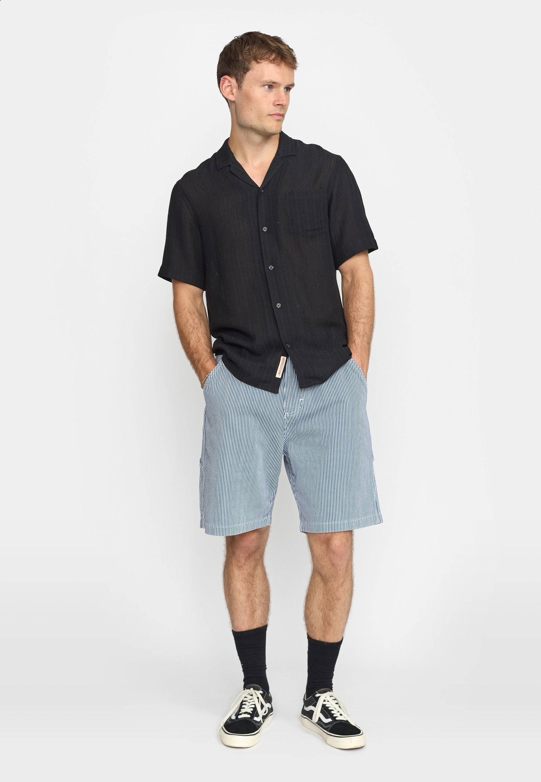 Revolution Short-sleeved Cuban Shirt Short-sleeve shirts Black