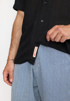 Revolution Short-sleeved Cuban Shirt Short-sleeve shirts Black
