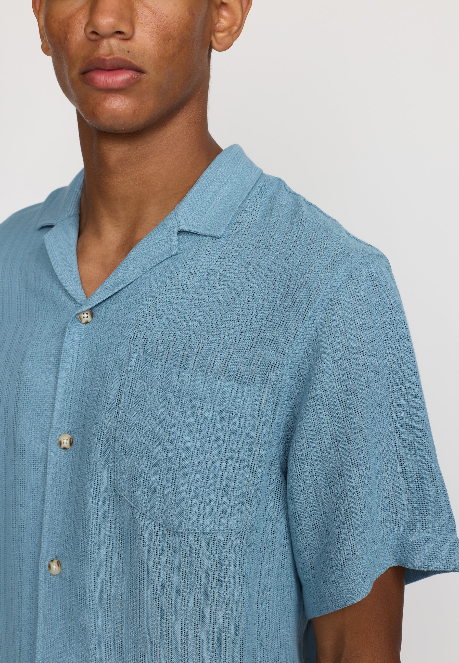 Revolution Short-sleeved Cuban Shirt Short-sleeve shirts Blue