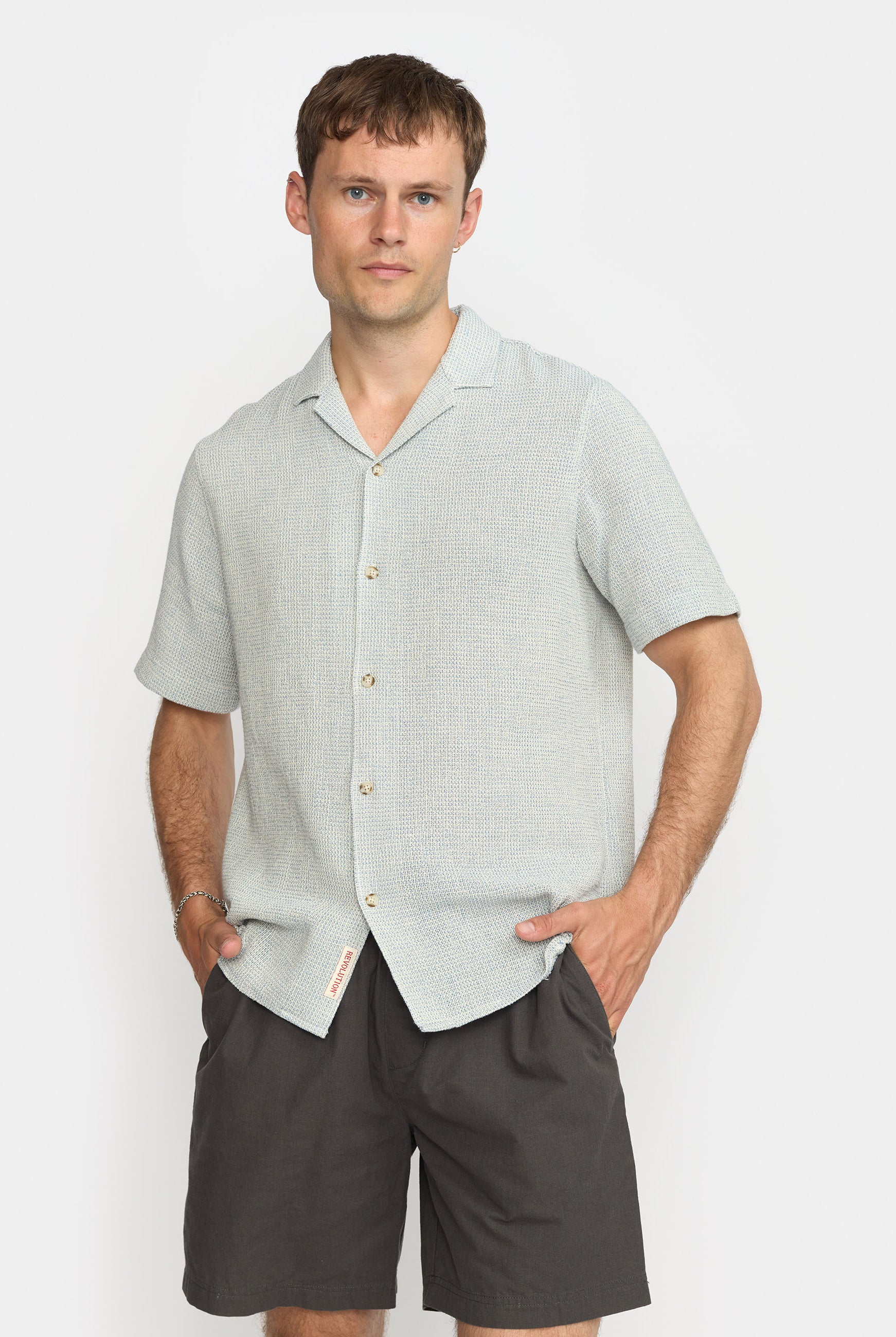 Revolution Short-sleeved Cuban Shirt Short-sleeve shirts Blue