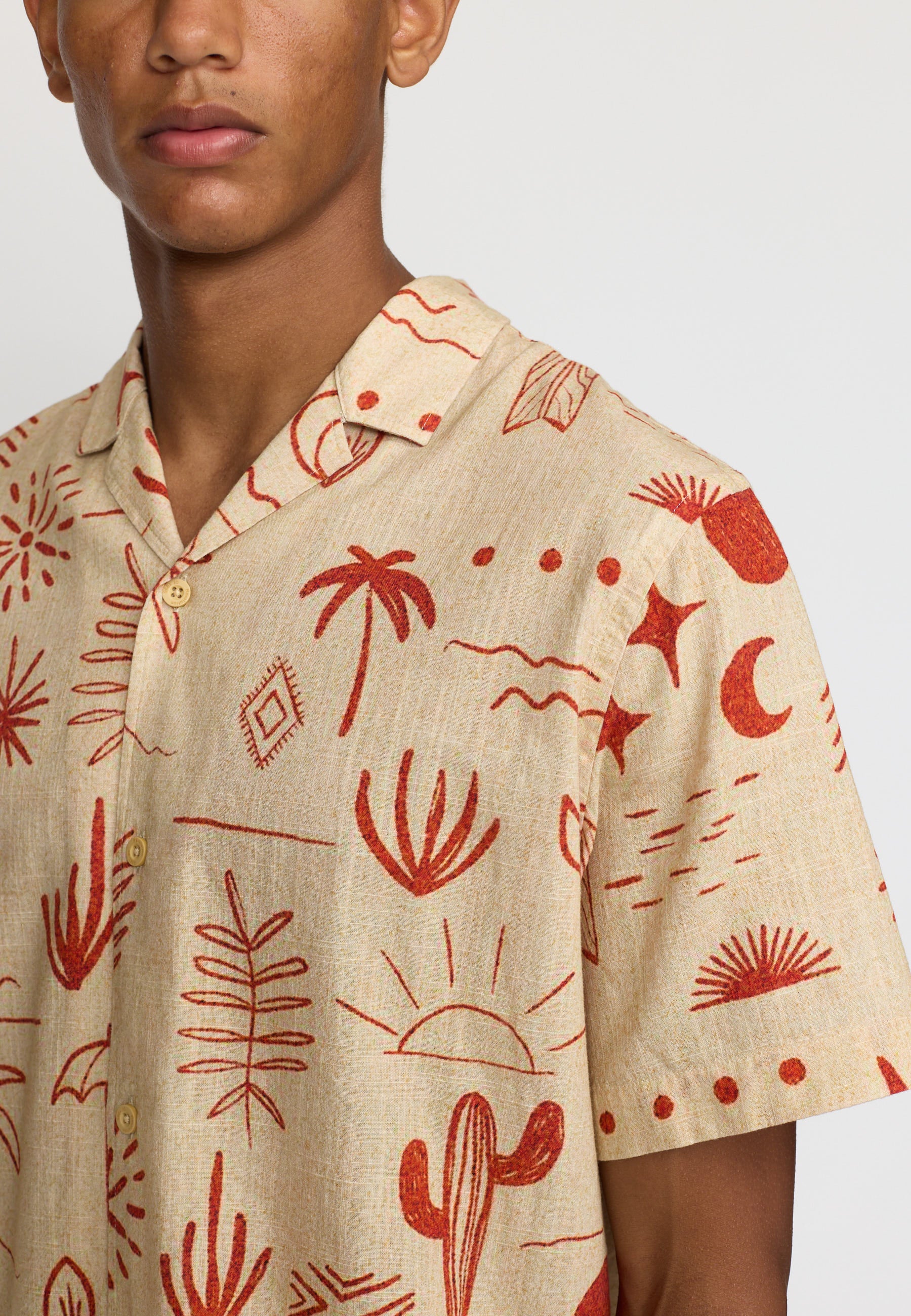 Revolution Short-sleeved Cuban Shirt Short-sleeve shirts Red