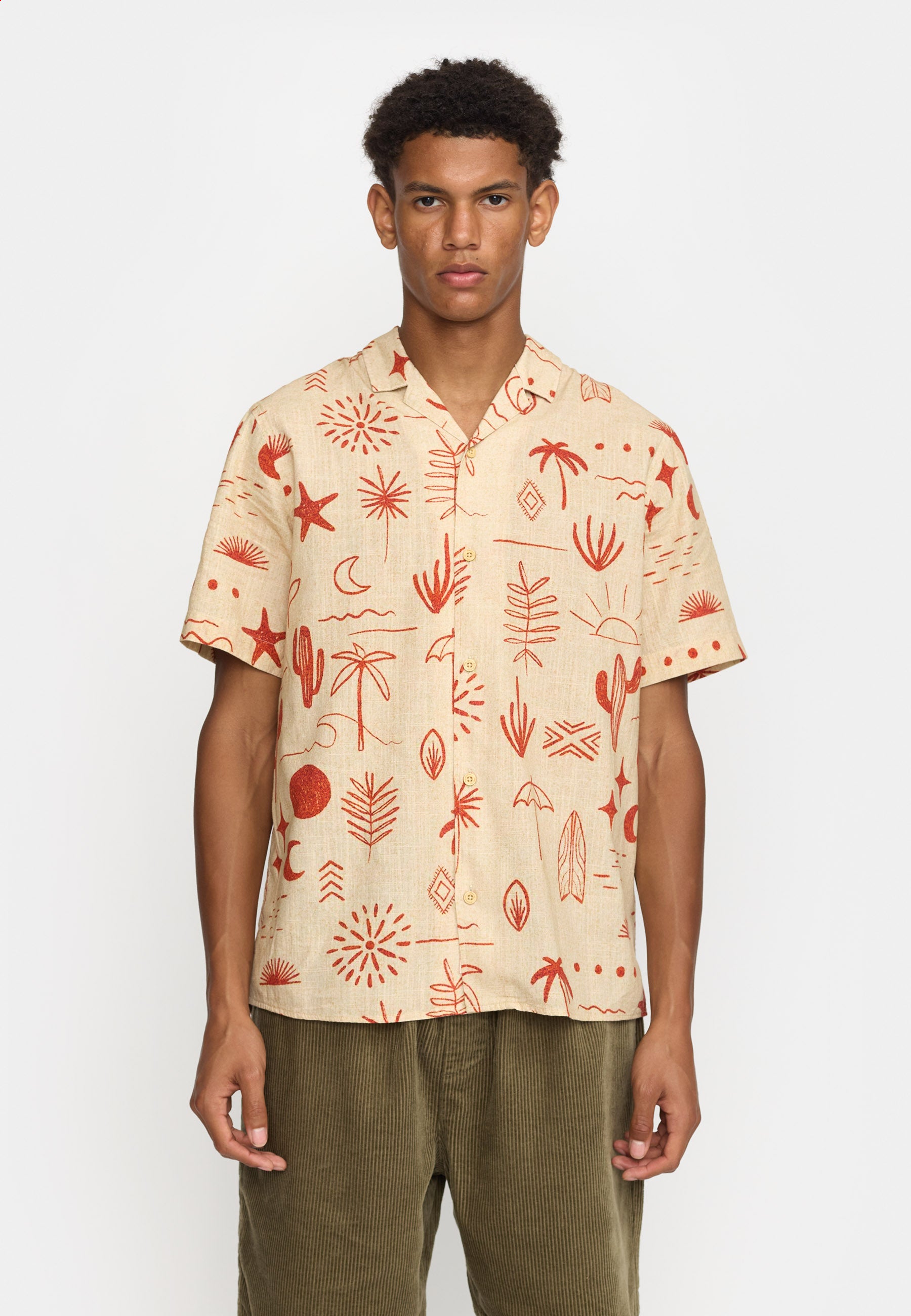 Short-sleeved Cuban Shirt / 3169 - Red – Revolution.eu