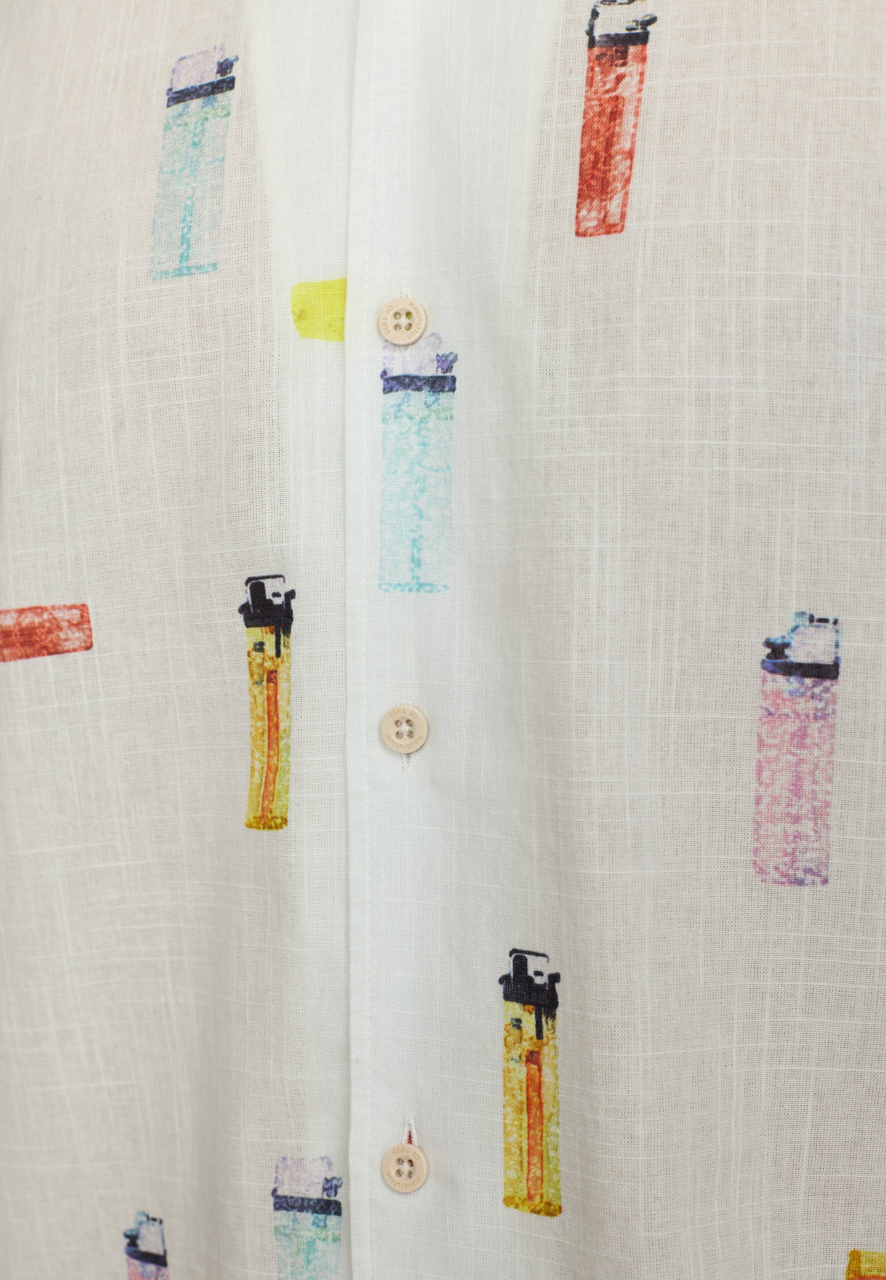 Revolution Short-sleeved Cuban Shirt Short-sleeve shirts Offwhite