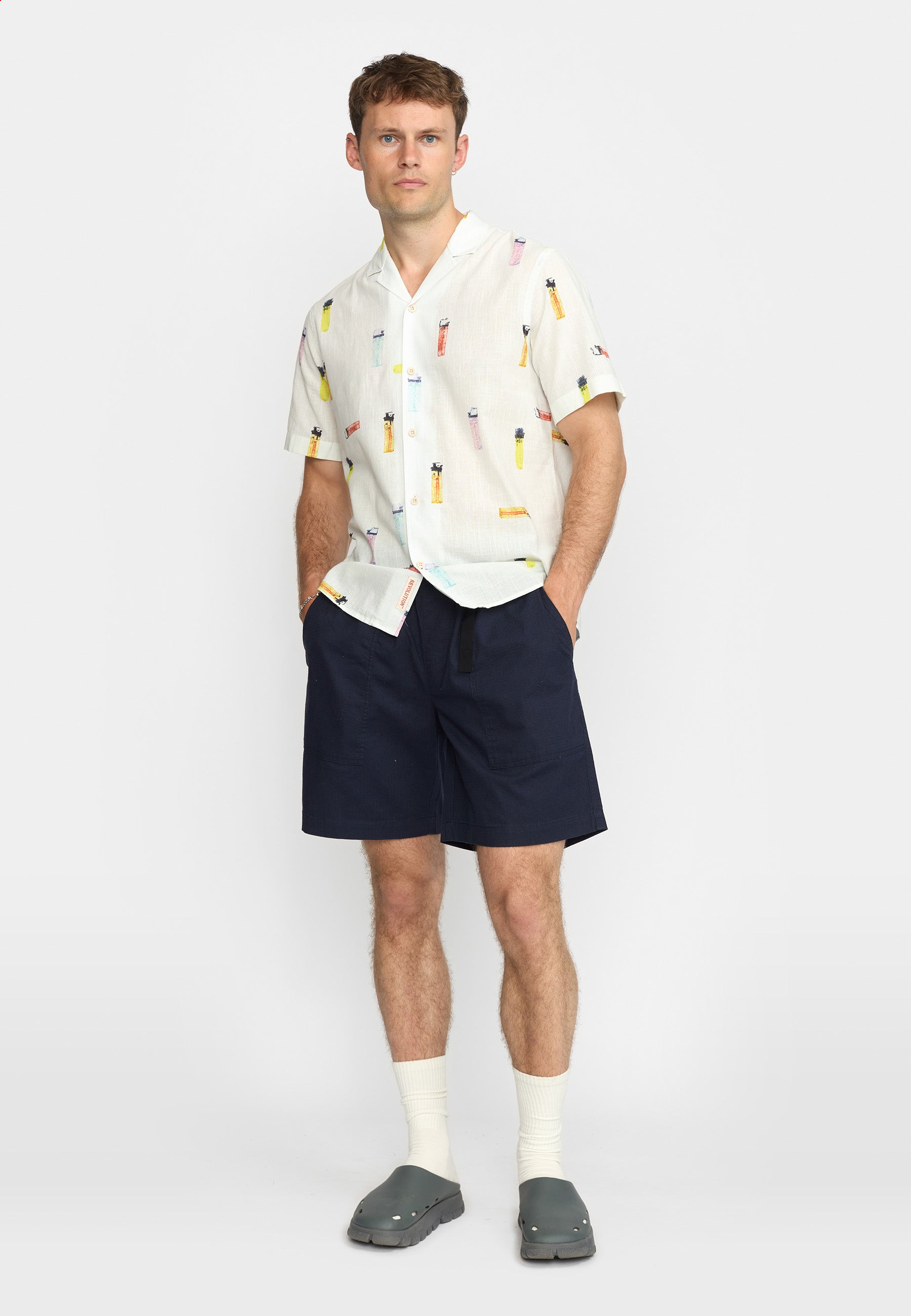 Revolution Short-sleeved Cuban Shirt Short-sleeve shirts Offwhite