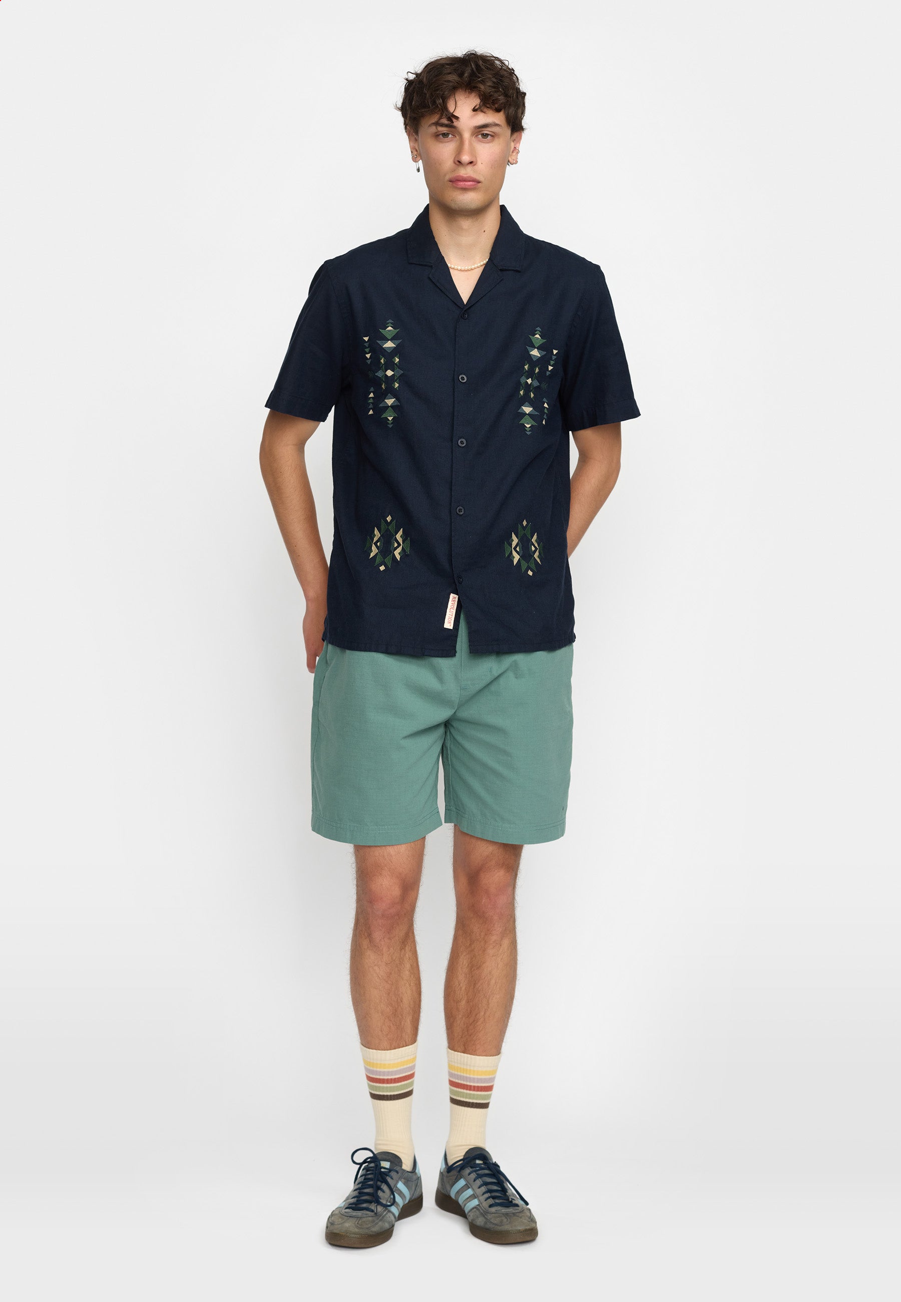 Revolution Short-sleeved Cuban Shirt Short-sleeve shirts Navy