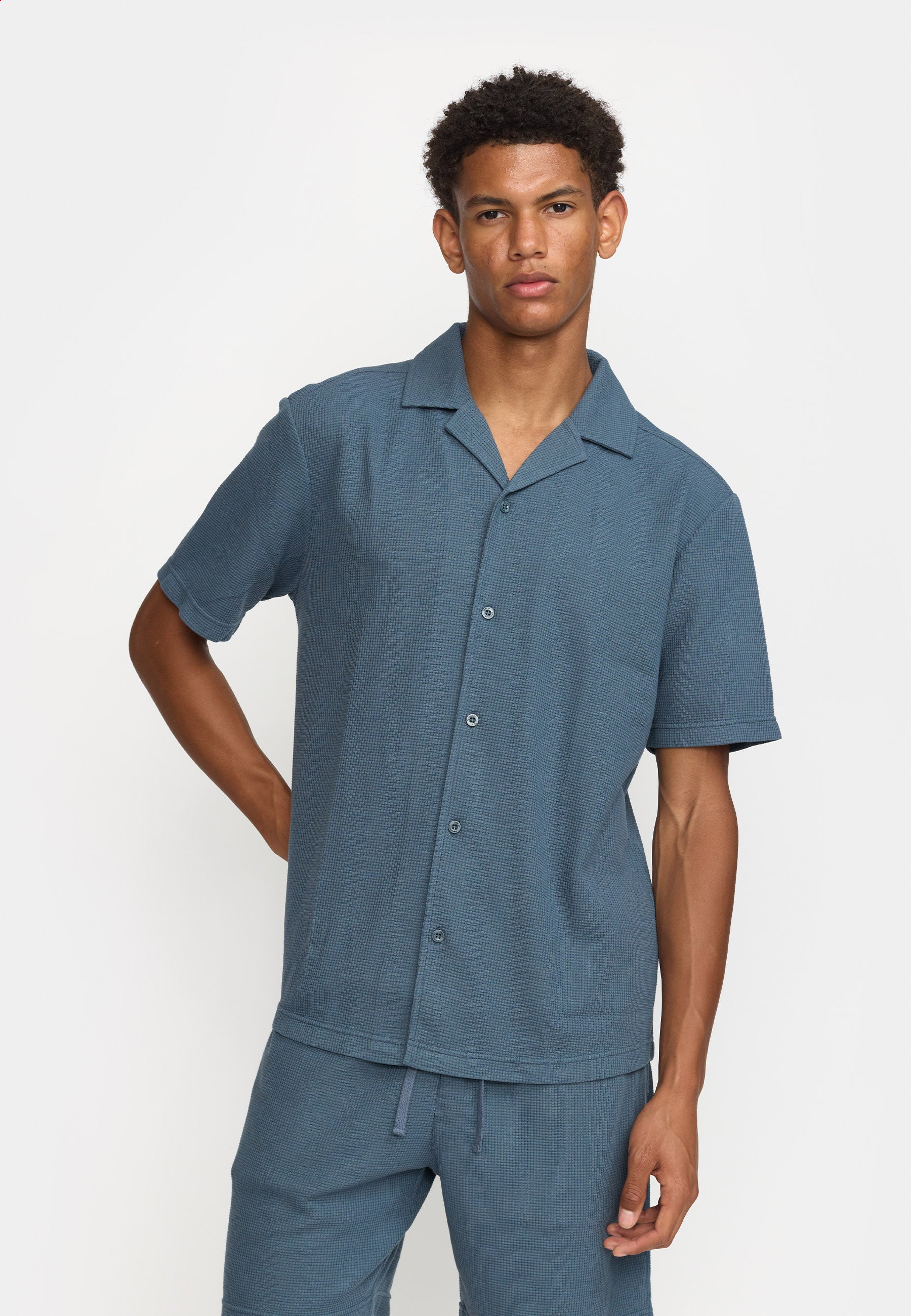 Revolution Short-sleeved Cuban Shirt Short-sleeve shirts Blue