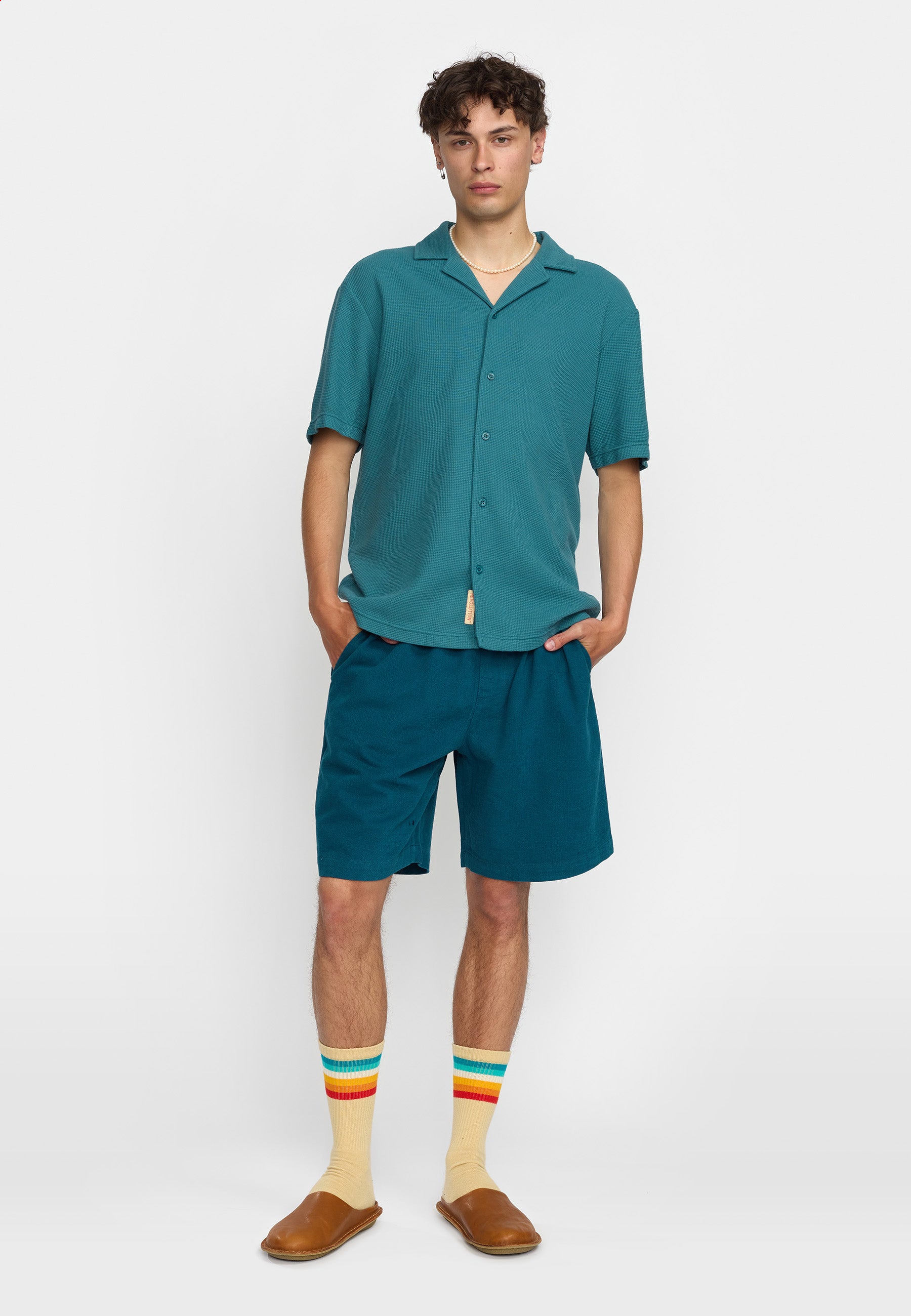 Revolution Short-sleeved Cuban Shirt Short-sleeve shirts Petrol