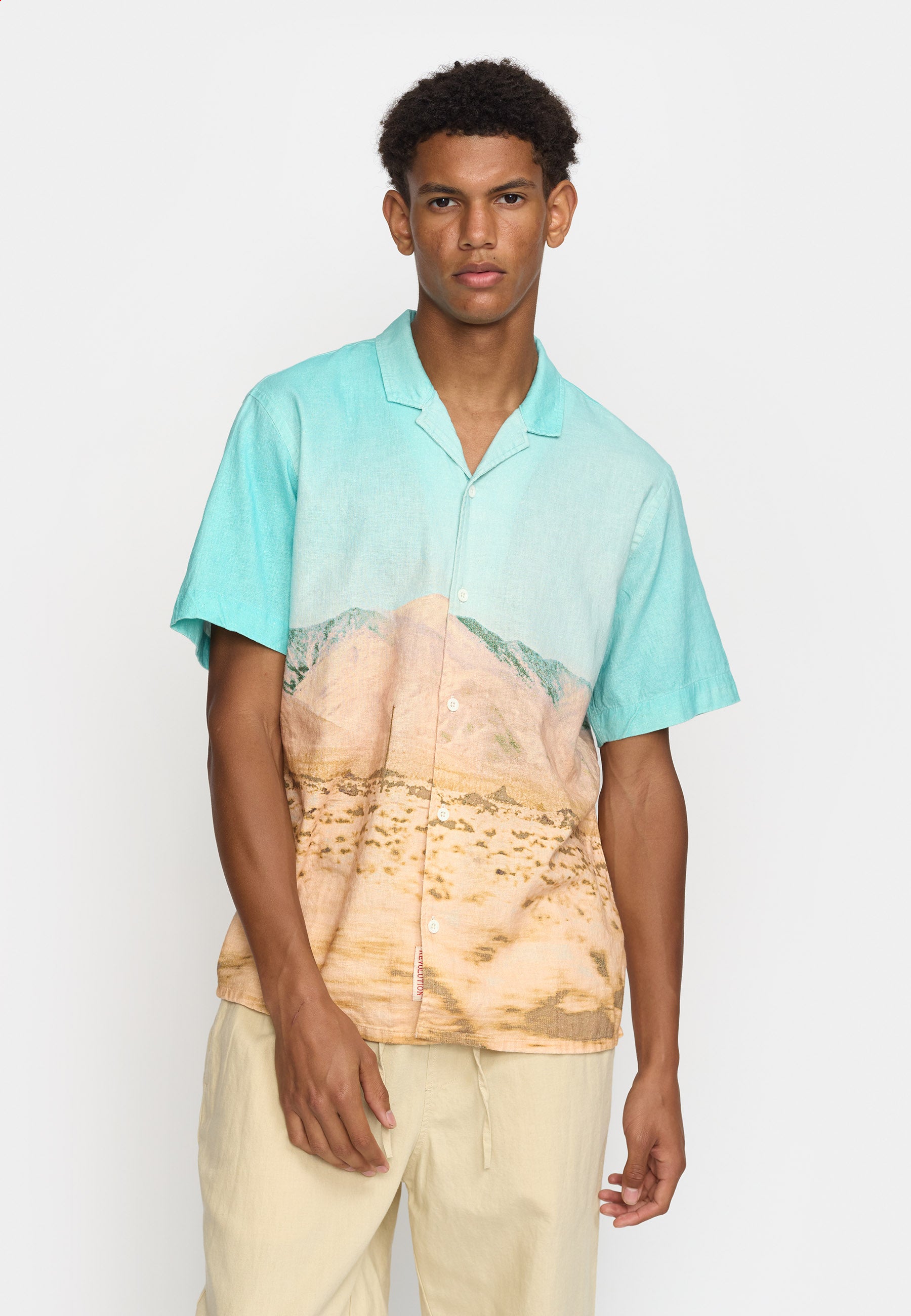 Revolution Short-sleeved Cuban Shirt Short-sleeve shirts Turquoise
