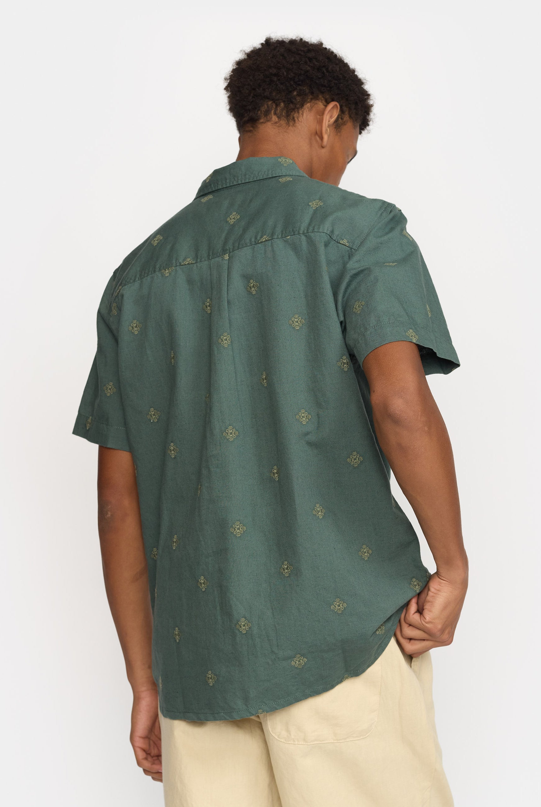 Revolution Short-sleeved Cuban Shirt Short-sleeve shirts Dustgreen