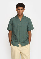 Revolution Short-sleeved Cuban Shirt Short-sleeve shirts Dustgreen