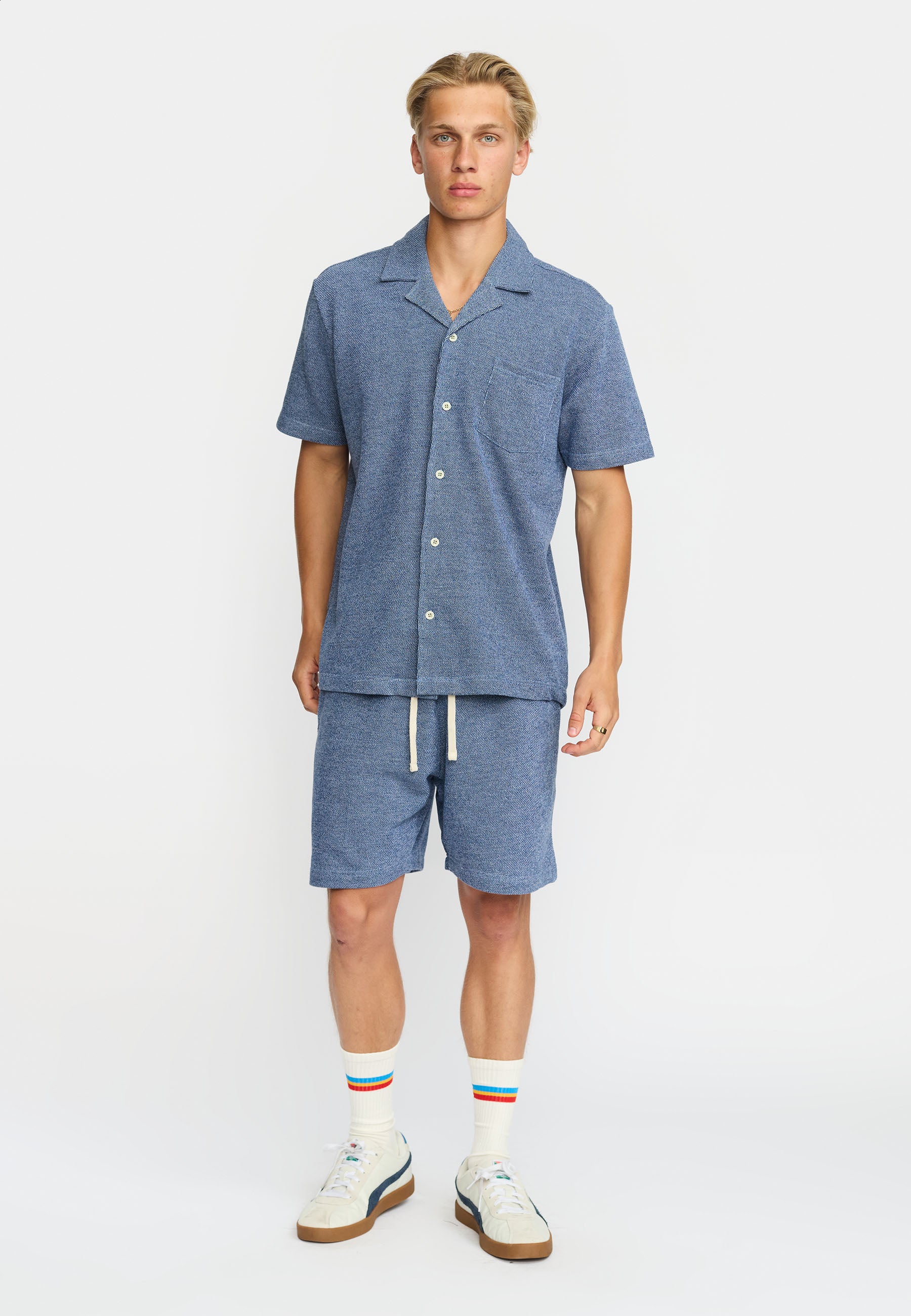 Revolution Short-sleeved Cuban Shirt Short-sleeve shirts Blue