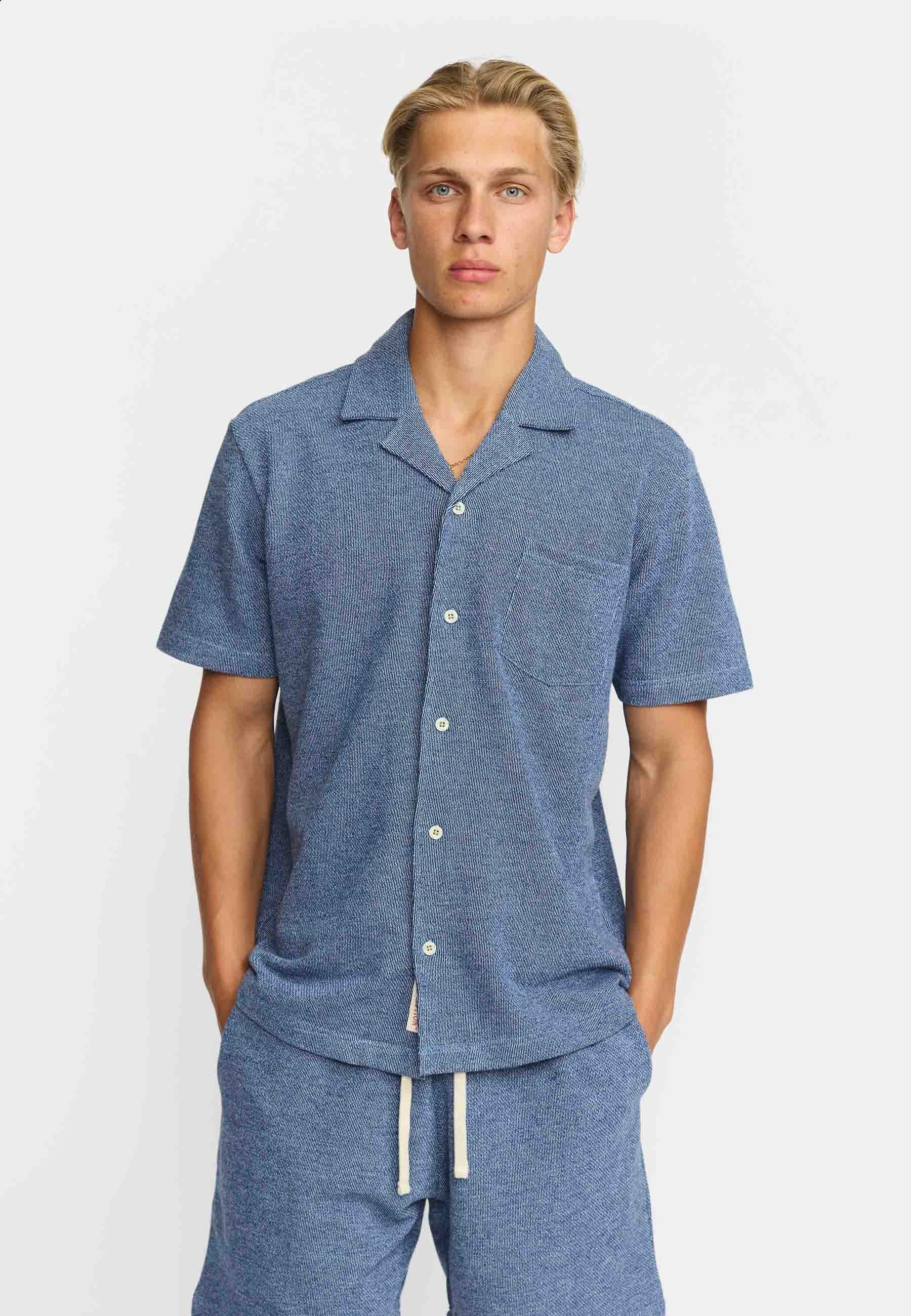 Revolution Short-sleeved Cuban Shirt Short-sleeve shirts Blue