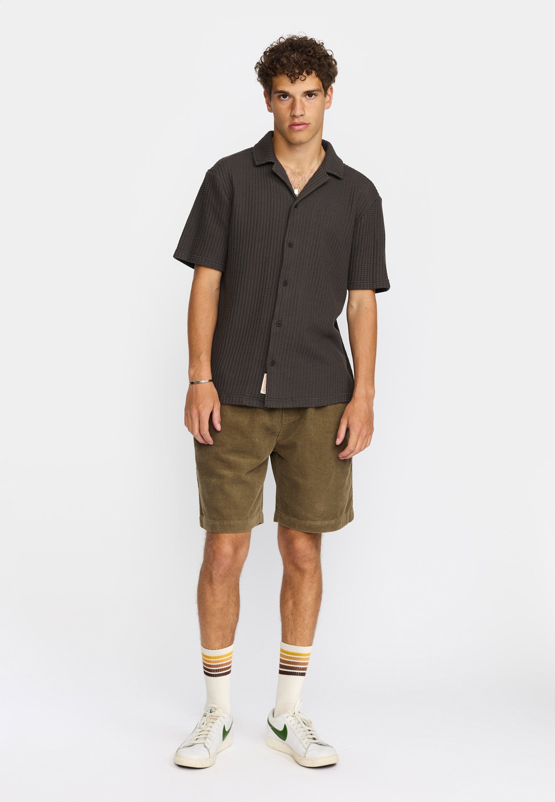 Revolution Short-sleeved Cuban Shirt Short-sleeve shirts Darkgrey