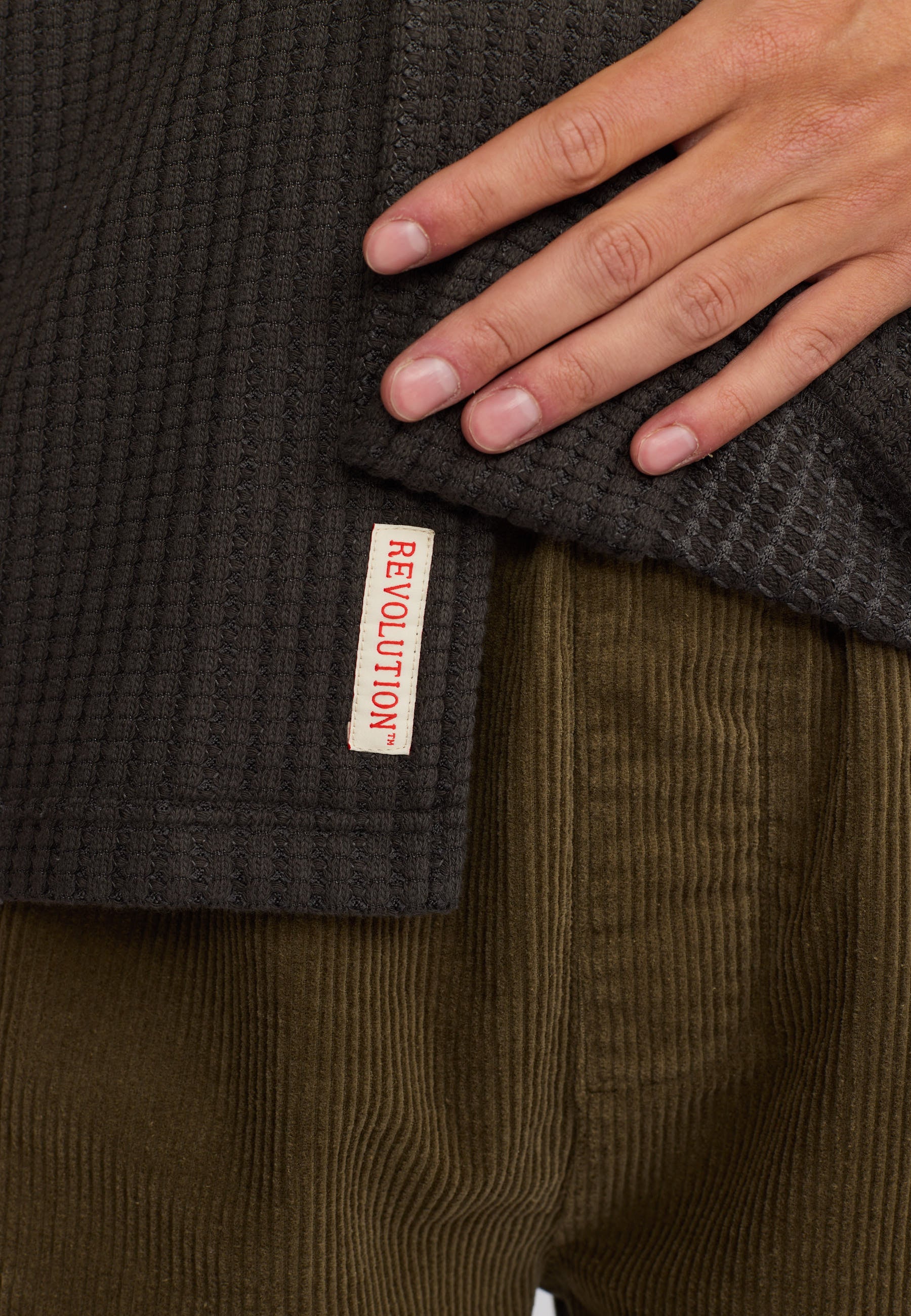 Revolution Short-sleeved Cuban Shirt Short-sleeve shirts Darkgrey