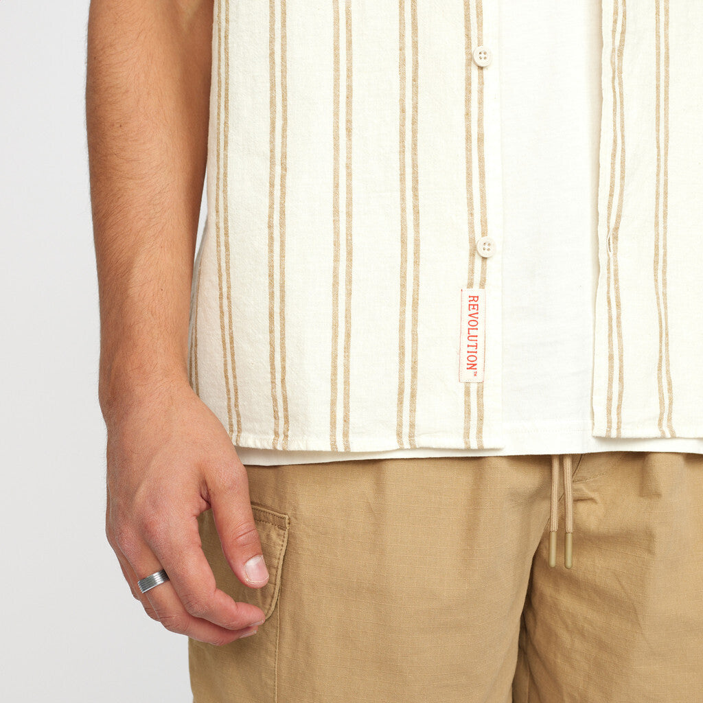 Revolution Short-sleeved Cuban Shirt Short-sleeve shirts Khaki