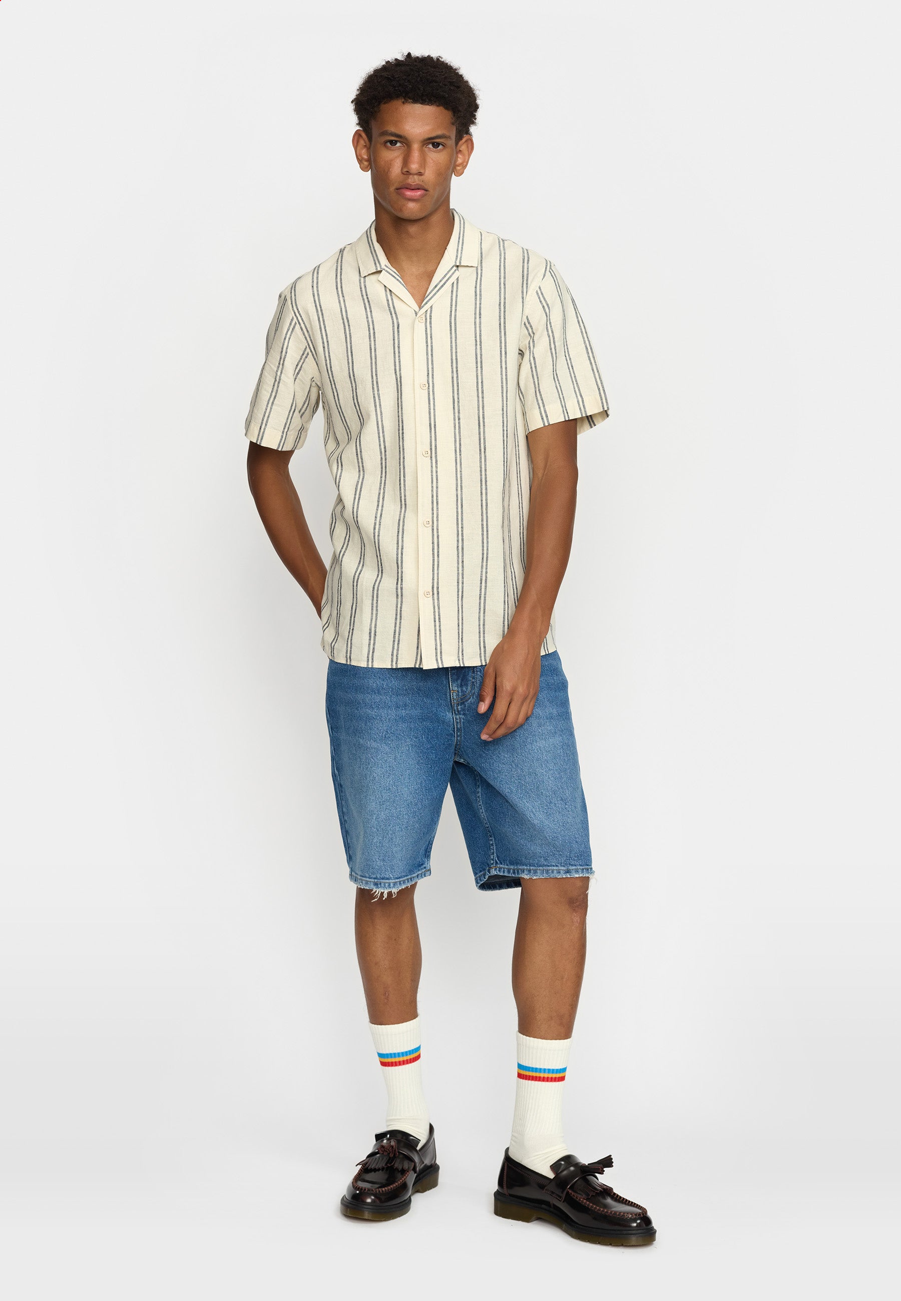 Revolution Short-sleeved Cuban Shirt Short-sleeve shirts Navy