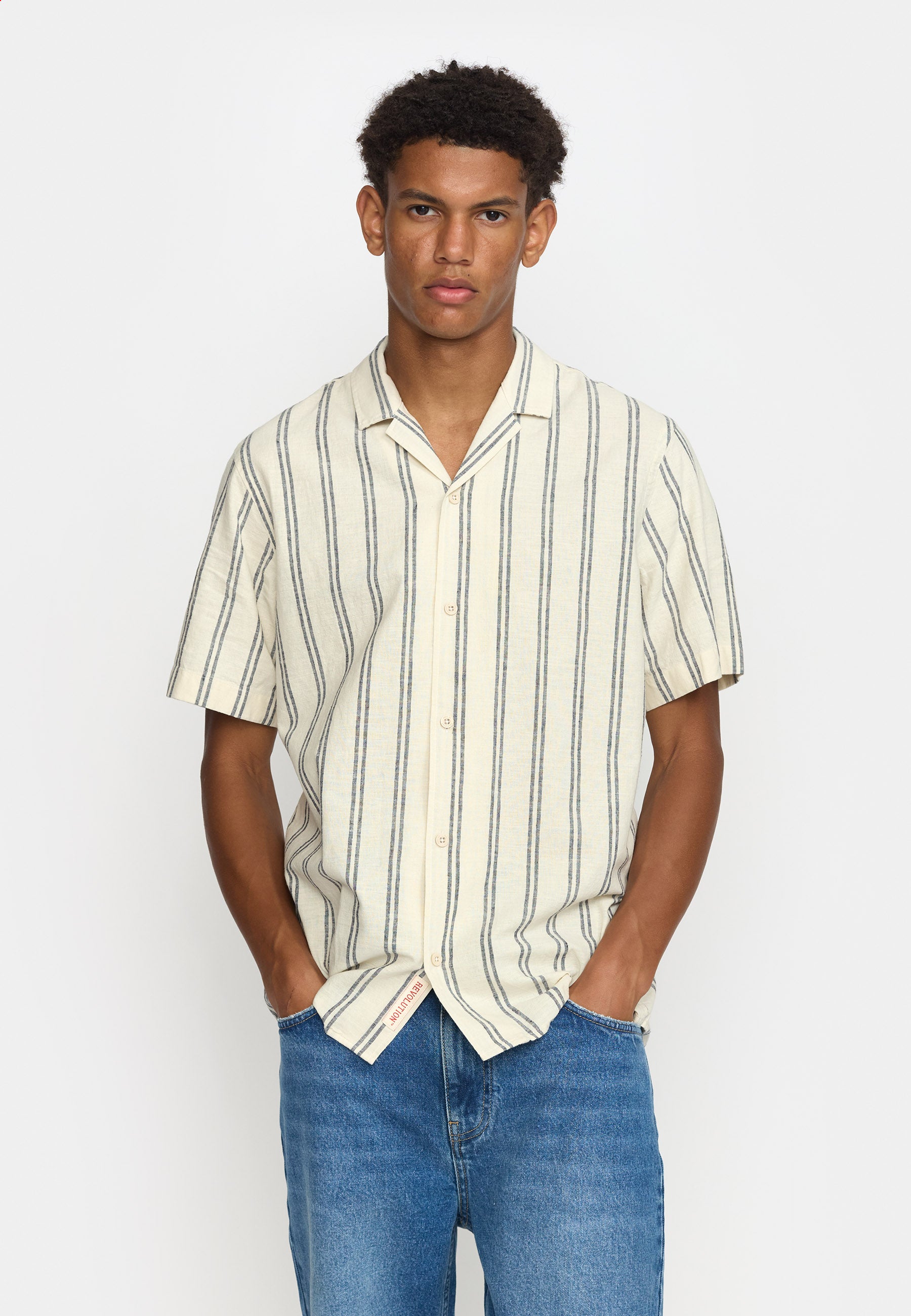 Revolution Short-sleeved Cuban Shirt Short-sleeve shirts Navy