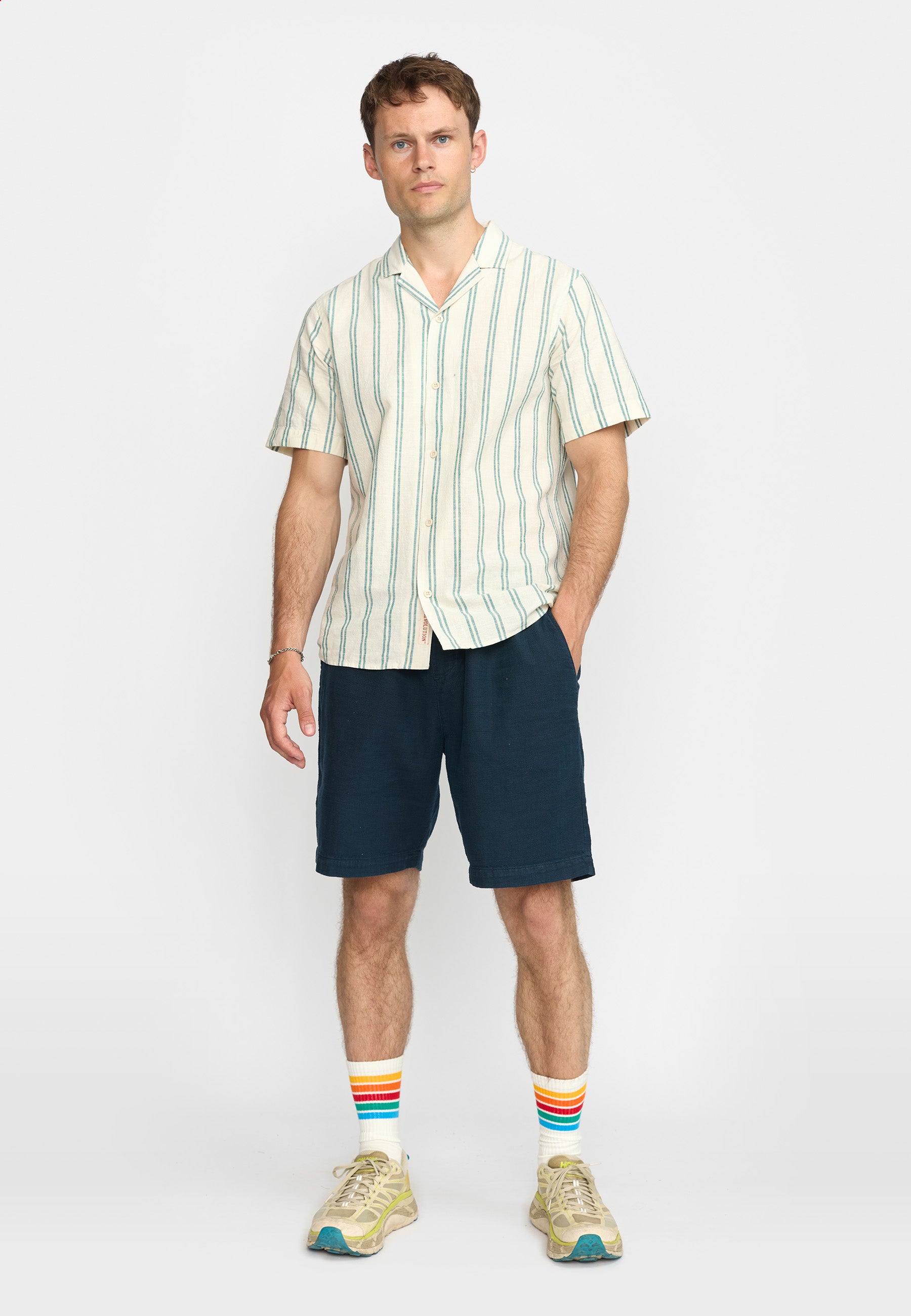 Revolution Short-sleeved Cuban Shirt Short-sleeve shirts Petrol