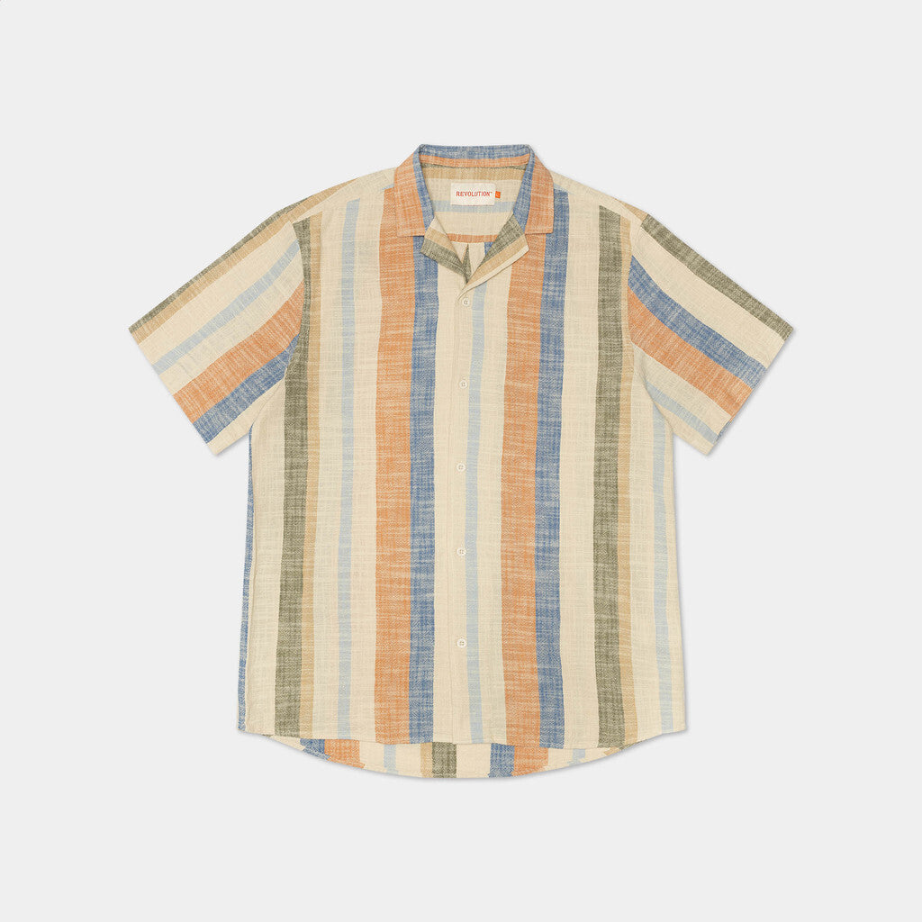 Revolution Short-sleeved Cuban Shirt Short-sleeve shirts Lightblue