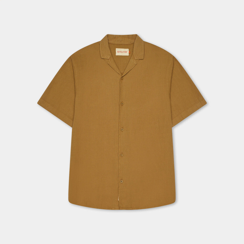 Revolution Short-sleeved Cuban Shirt Short-sleeve shirts Khaki