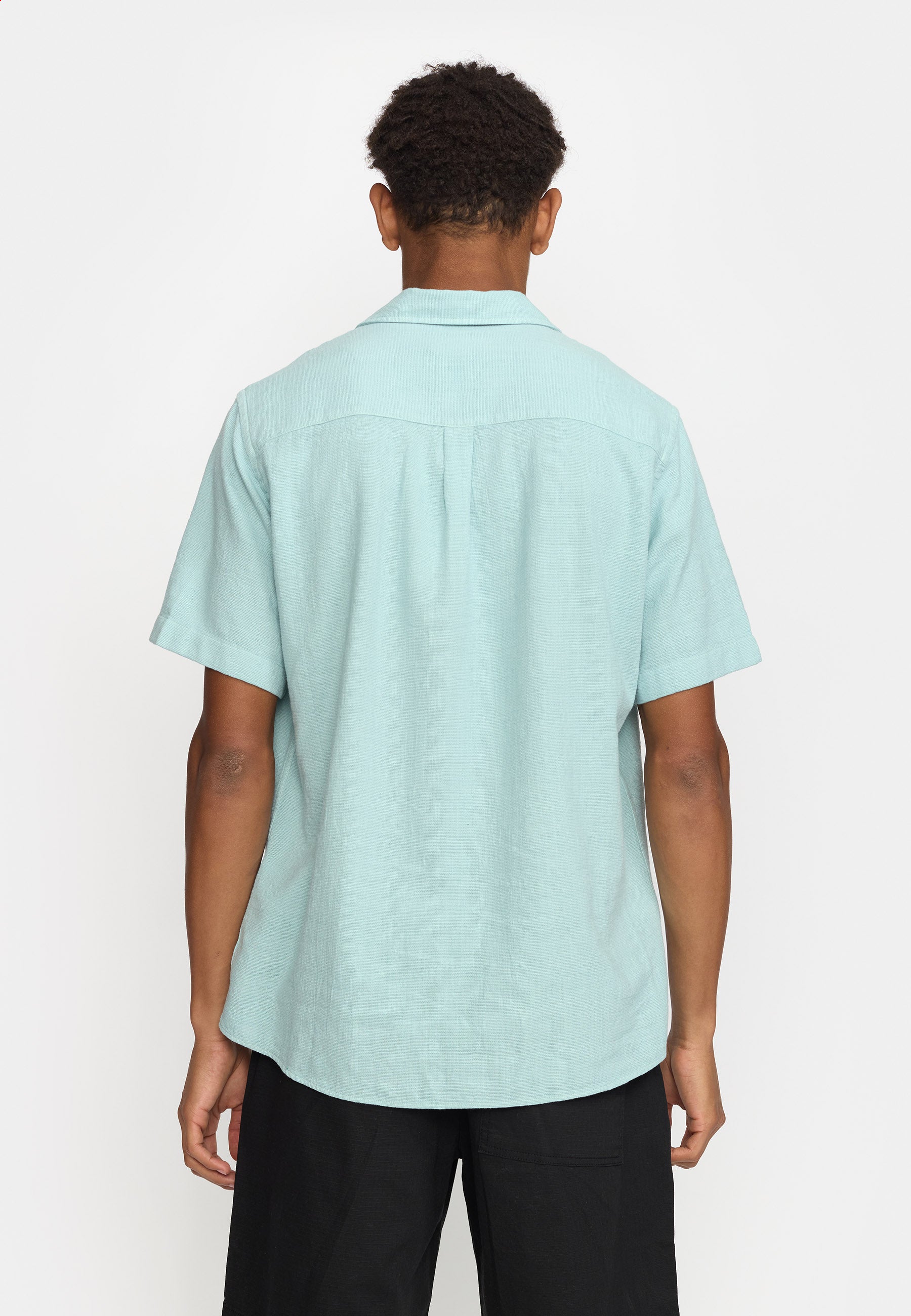 Revolution Short-sleeved Cuban Shirt Short-sleeve shirts Lightblue