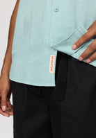 Revolution Short-sleeved Cuban Shirt Short-sleeve shirts Lightblue