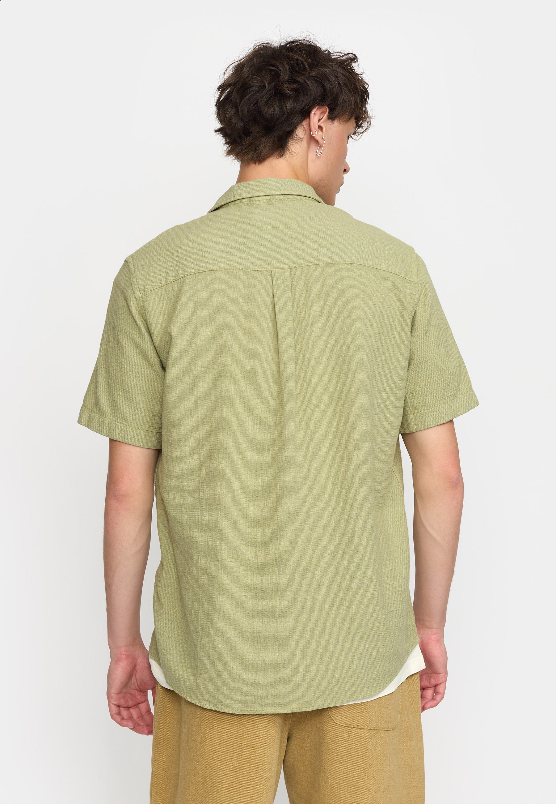 Revolution Short-sleeved Cuban Shirt Short-sleeve shirts Lightgreen
