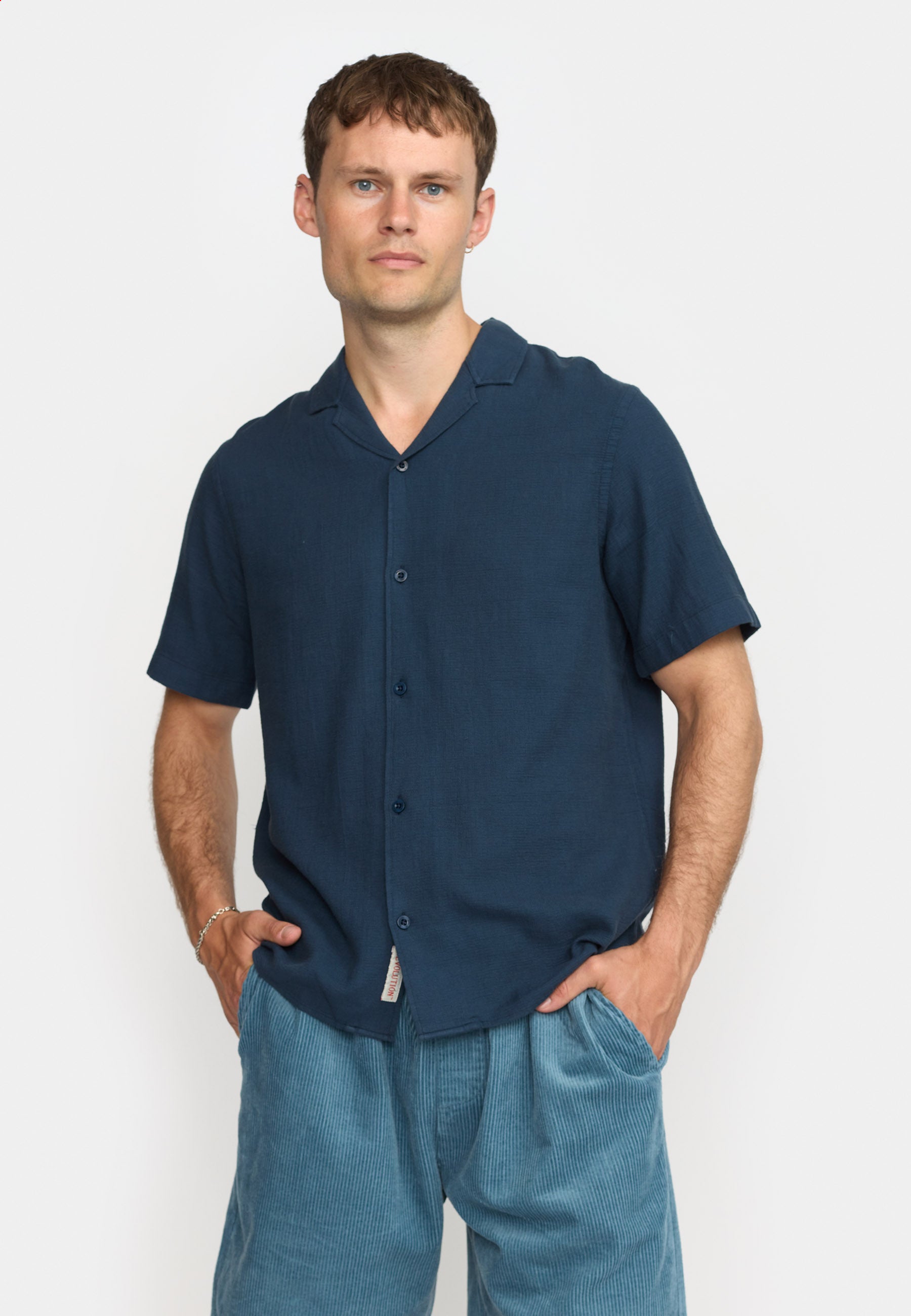 Revolution Short-sleeved Cuban Shirt Short-sleeve shirts Navy